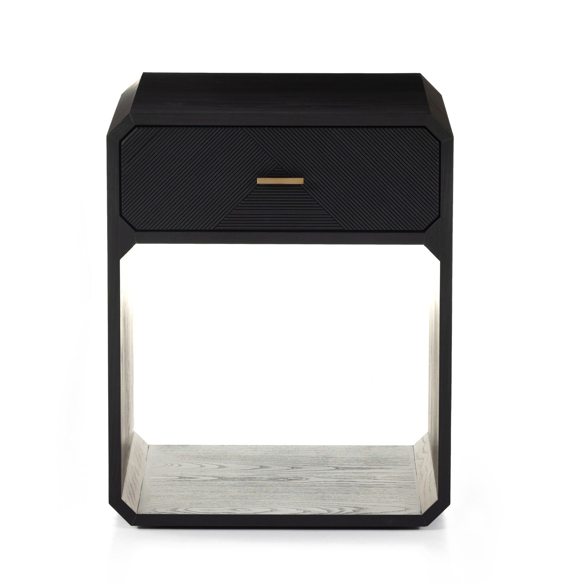 Four Hands Furniture Caspian Nightstand-Black Ash Veneer 231262-002