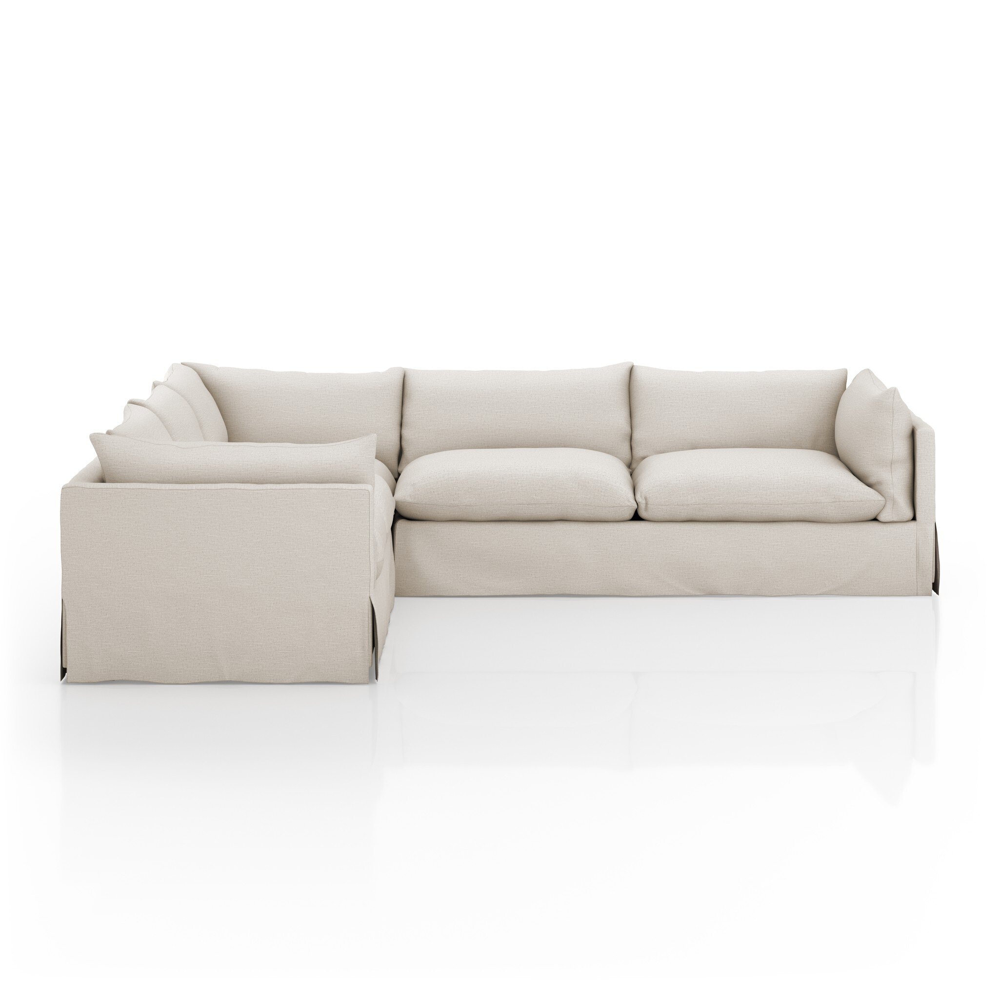 Four Hands Furniture Habitat Slipcover 3-Piece Sectional - Valley Nimbus 231283-003