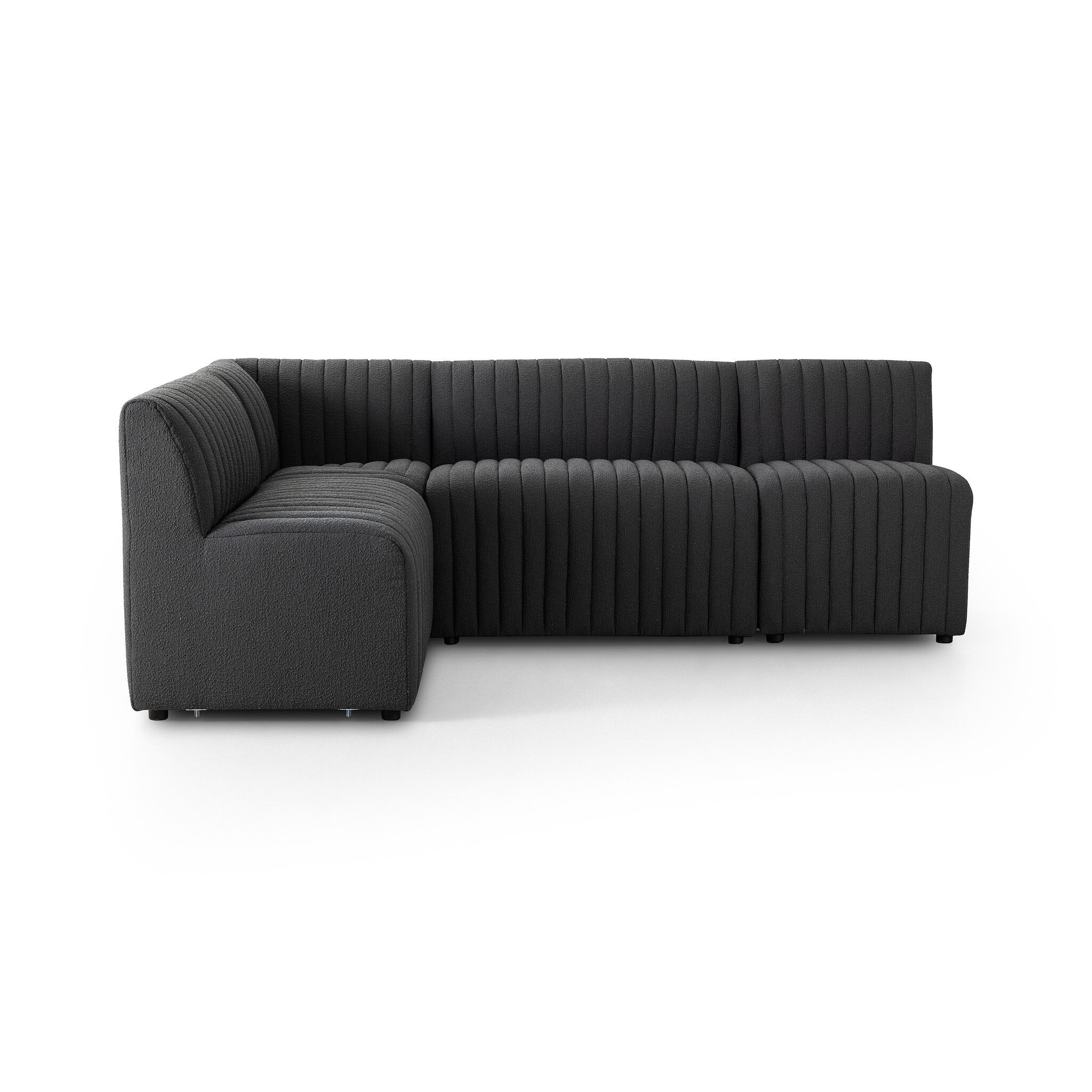 Four Hands Furniture Augustine Dining Banquette Lshp 91.5-Charcoal 231700-003