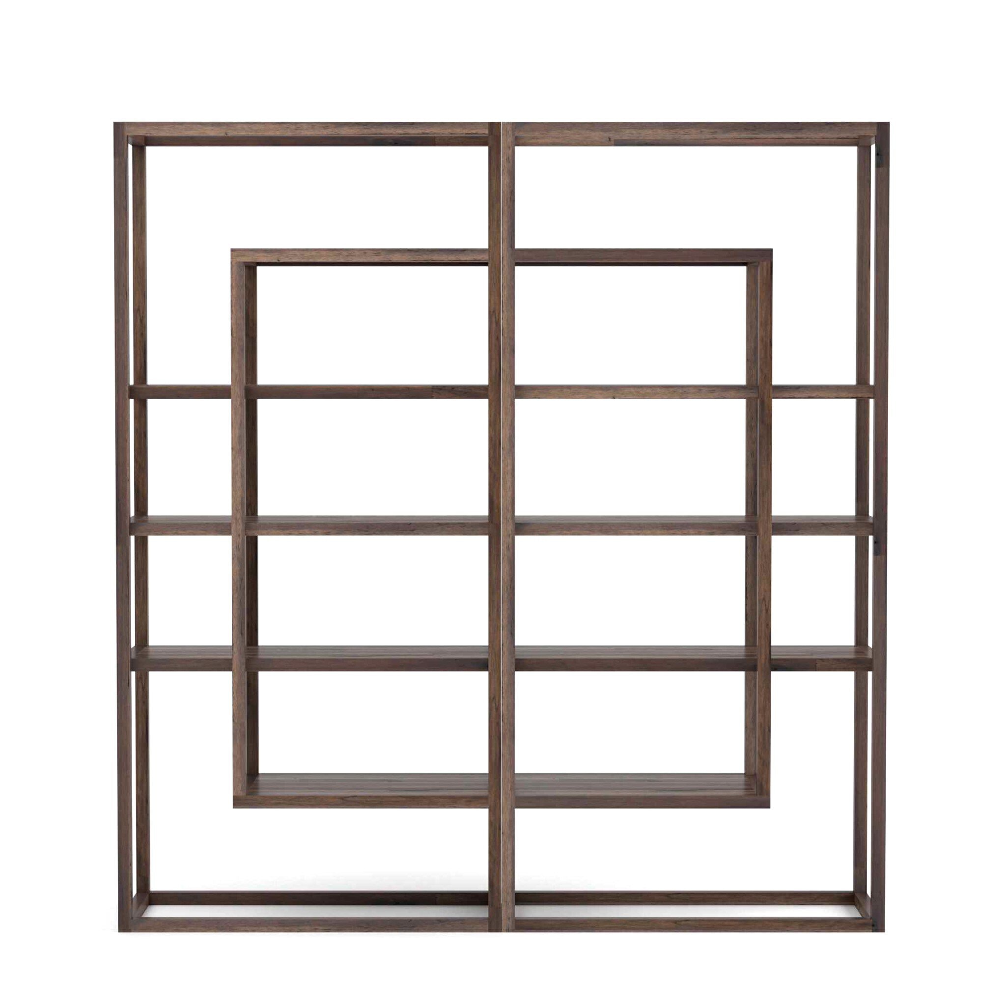 Four Hands Furniture Waylon Double Bookshelf-Harvest Brown 232215-001
