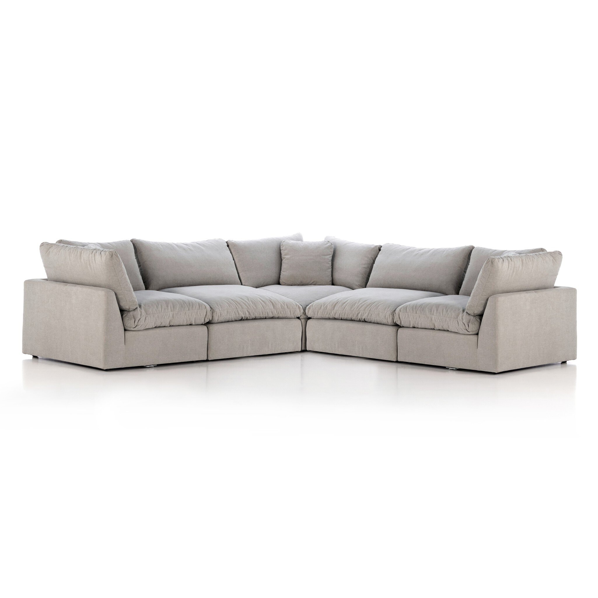 Four Hands Furniture Stevie 5pc Laf Sectional Sofa-Flannel 232453-002