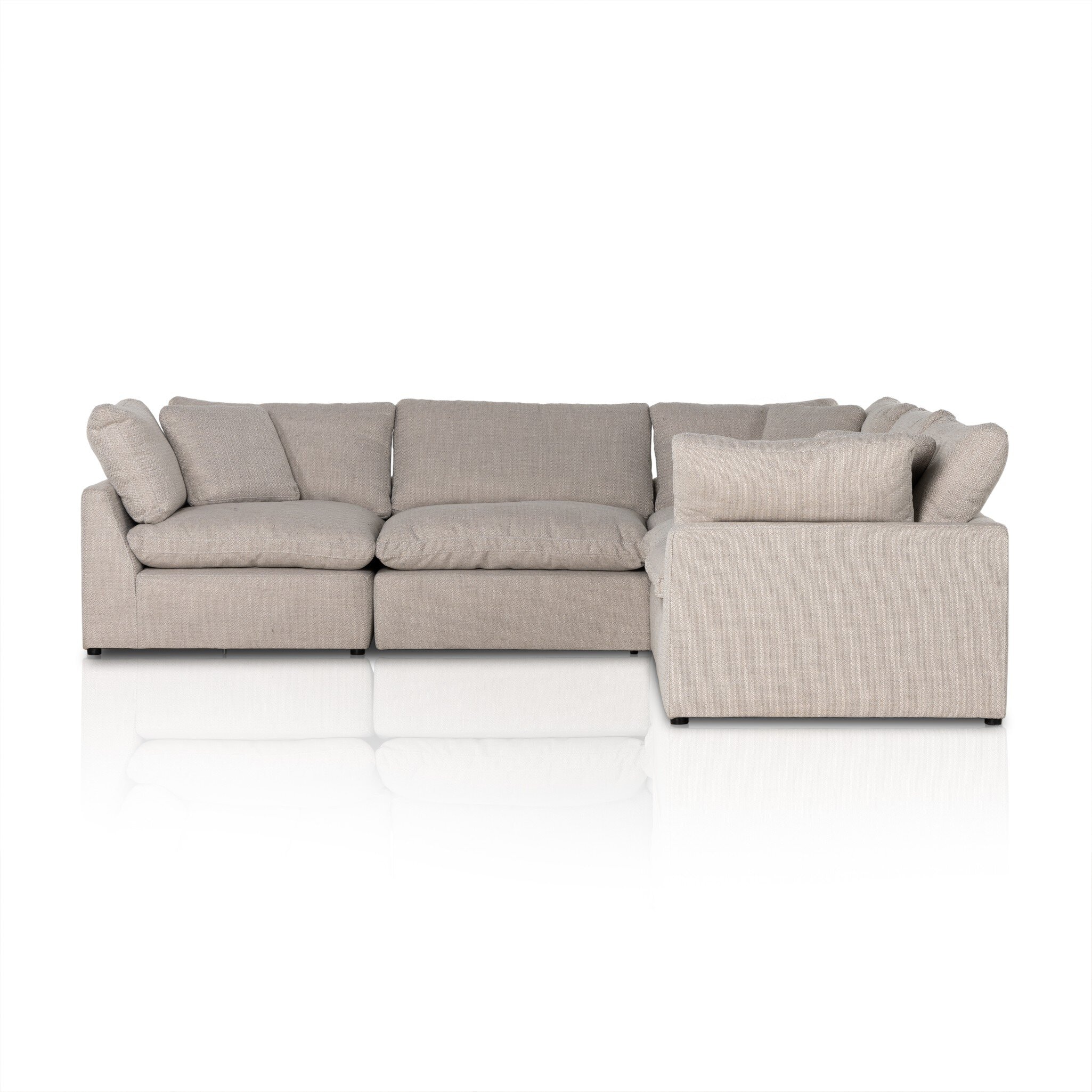 Four Hands Furniture Stevie 5pc Laf Sec with Ottoman-Gibson Wheat 232453-003