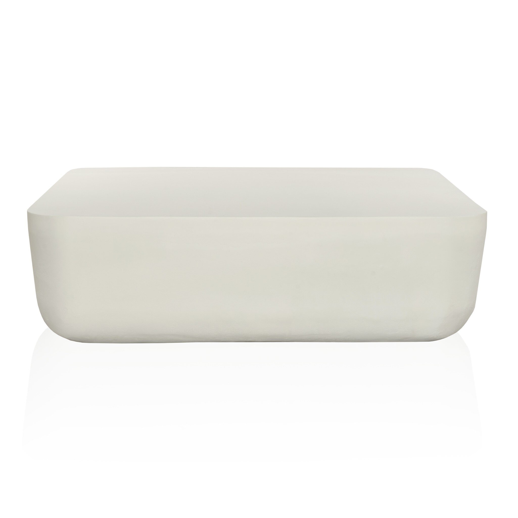 Four Hands Furniture Basil Outdoor Square Coffee Table-48-Wht 232614-004