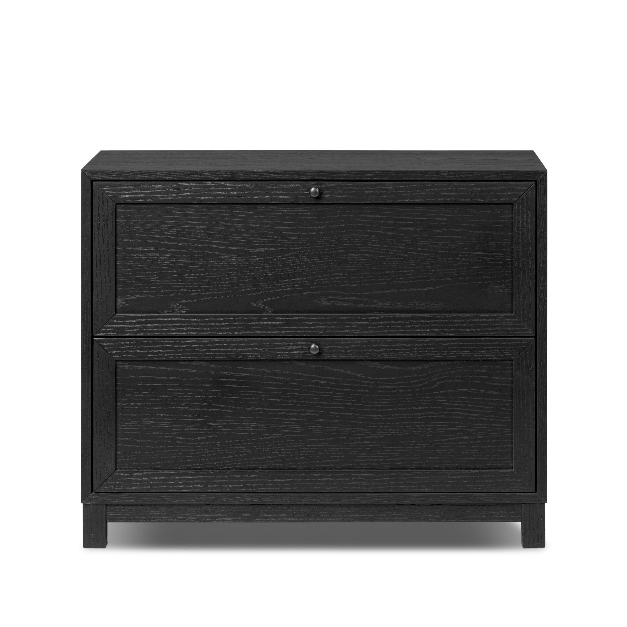 Four Hands Furniture Millie Nightstand - Drifted Matte Black Veneer 233093-002