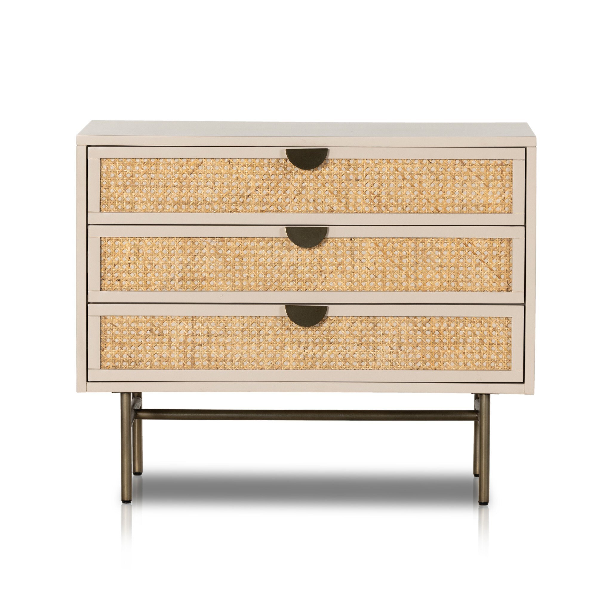 Four Hands Furniture Luella Large Nightstand-Matte Alabaster 234045-001