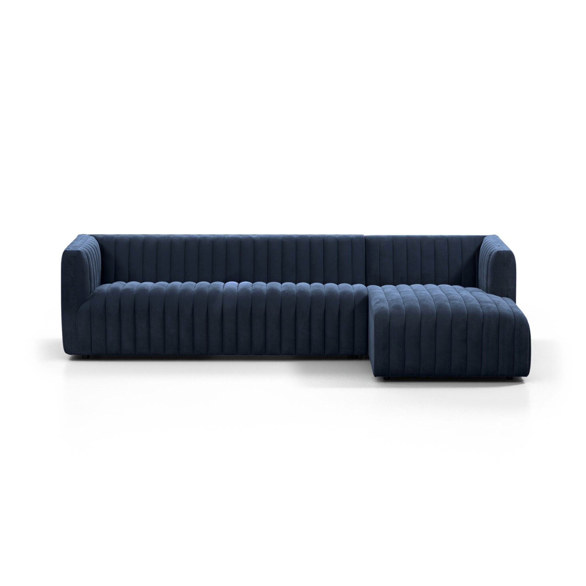 Four Hands Furniture Augustine 2 Piece Sectional with Raf Chaise-105-Navy 234065-004