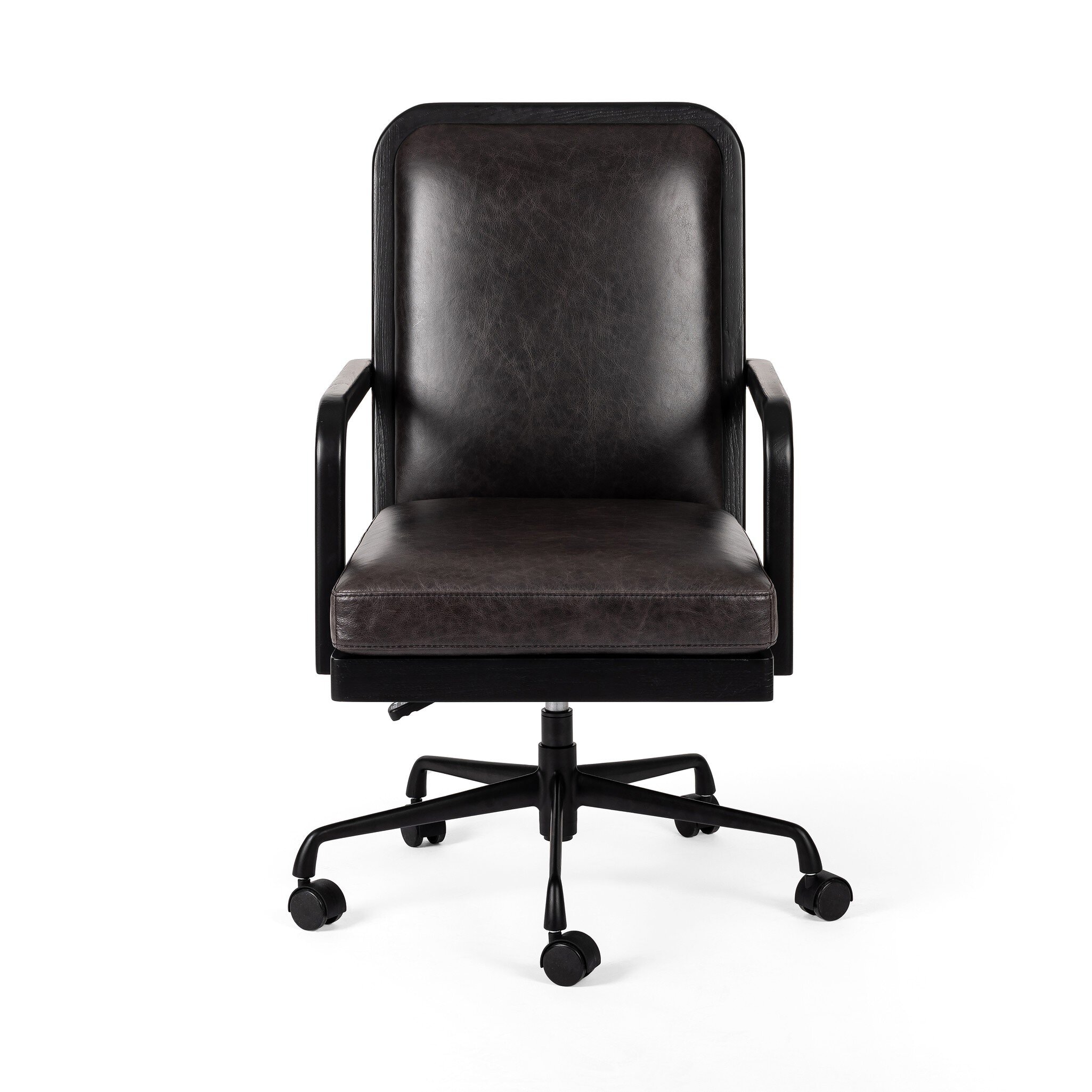 Four Hands Furniture Lacey Desk Chair-Brushed Ebony 234108-003