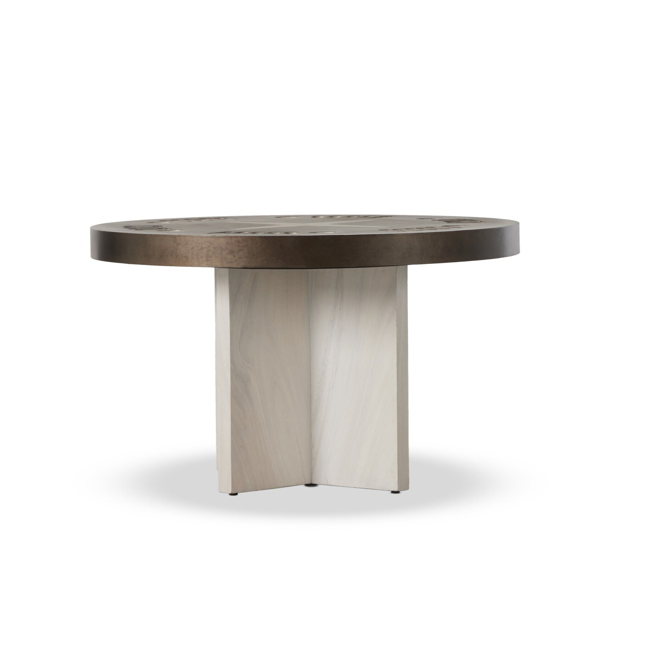 Four Hands Furniture Poker Table-Bleached Guanacaste 234229-002