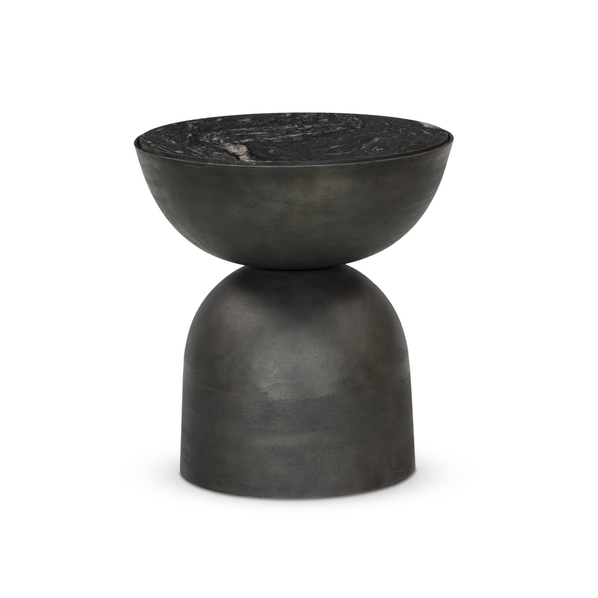 Four Hands Furniture Corbett End Table - Polished Black Marble 234242-003