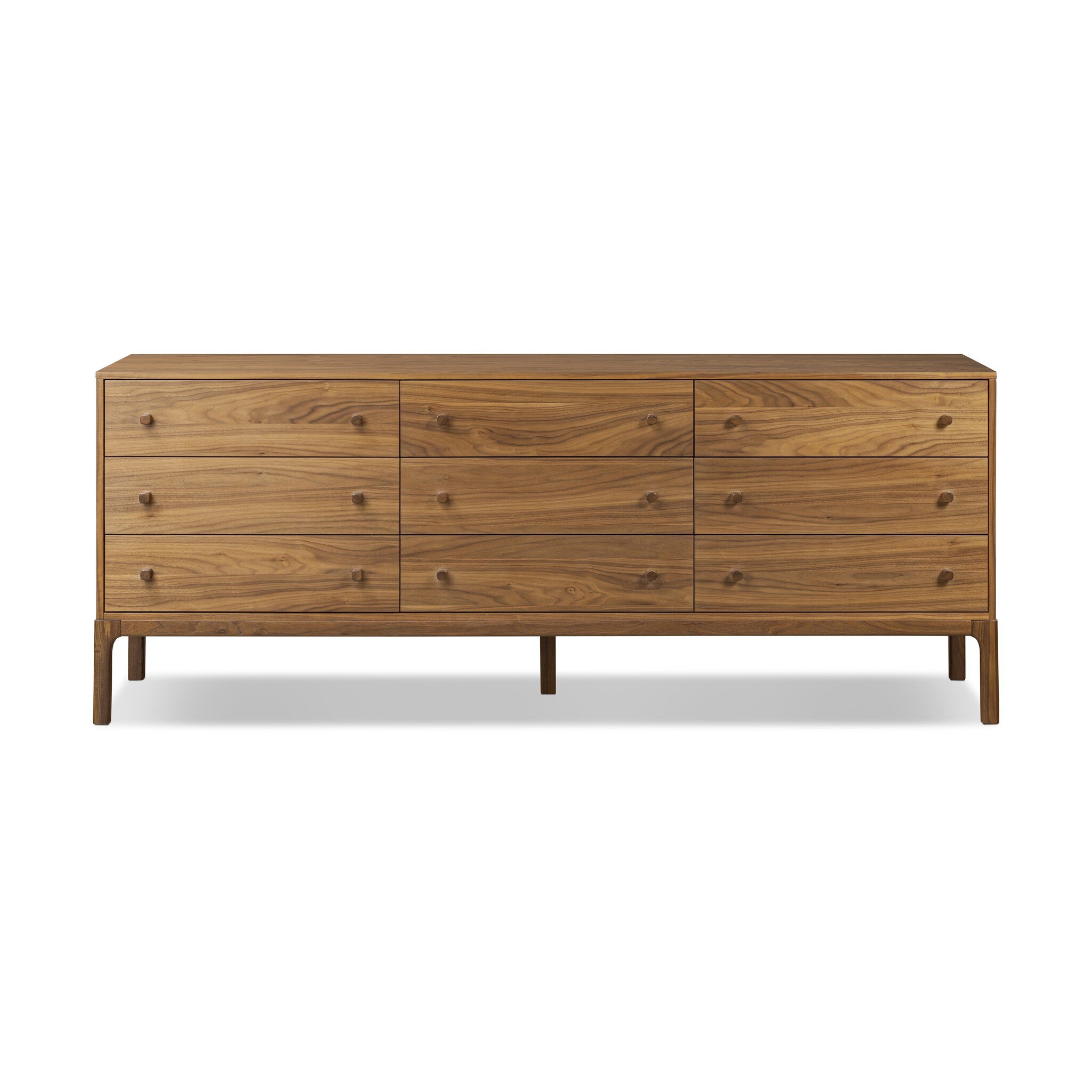 Four Hands Furniture Arturo 9 Drawer Dresser - Natural Walnut Veneer 234479-001