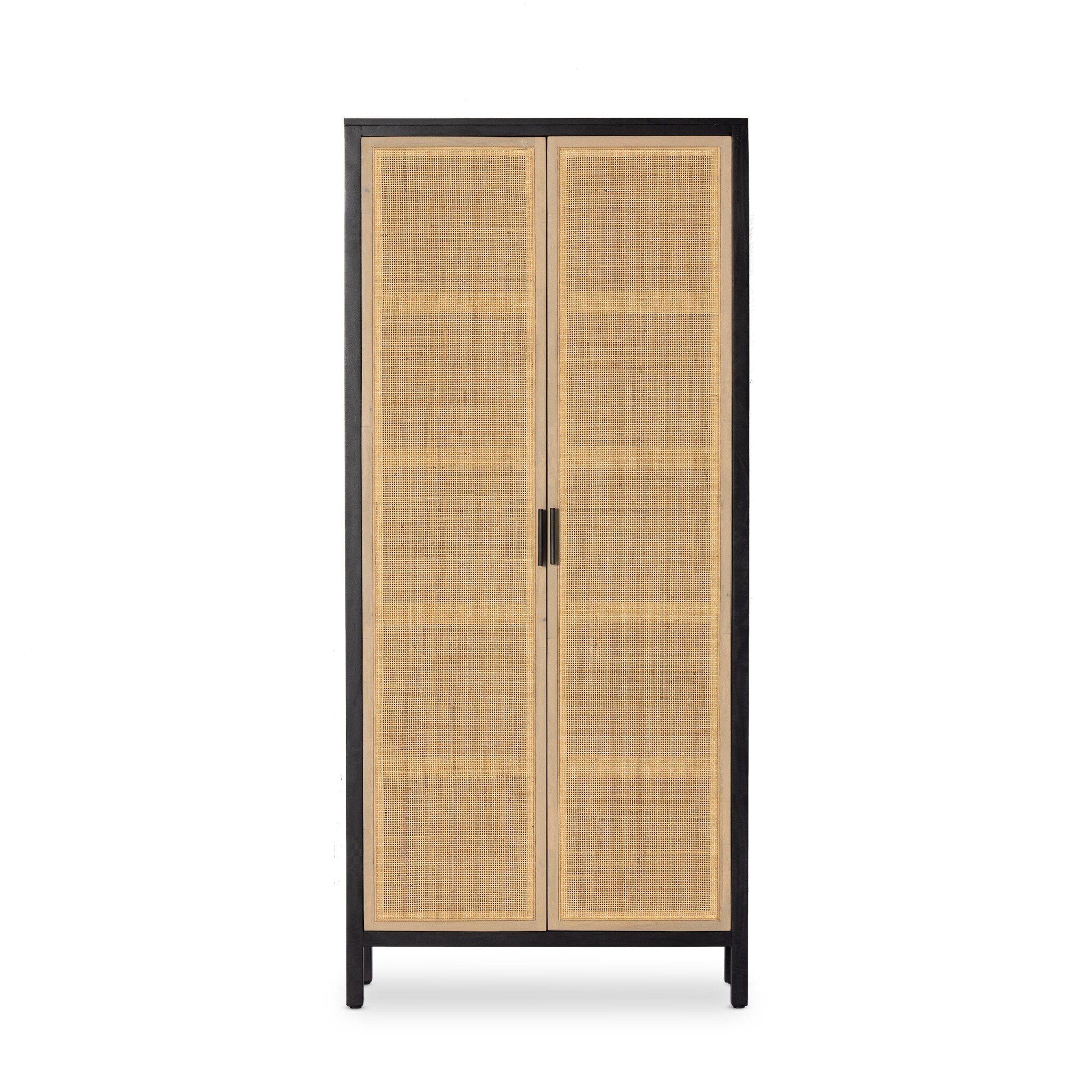 Four Hands Furniture Caprice Tall Cabinet-Black Wash Mango 234772-002