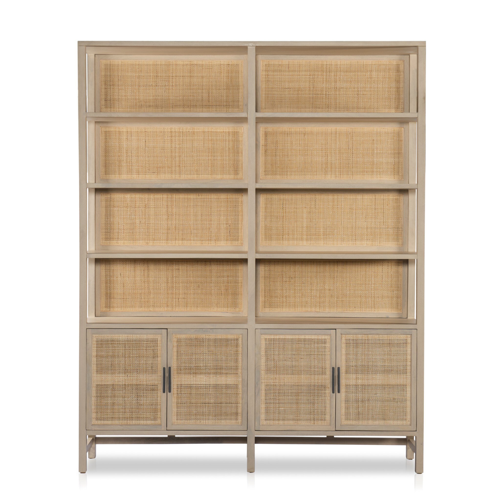 Four Hands Furniture Caprice Wide Bookshelf-Natural Mango 234775-002