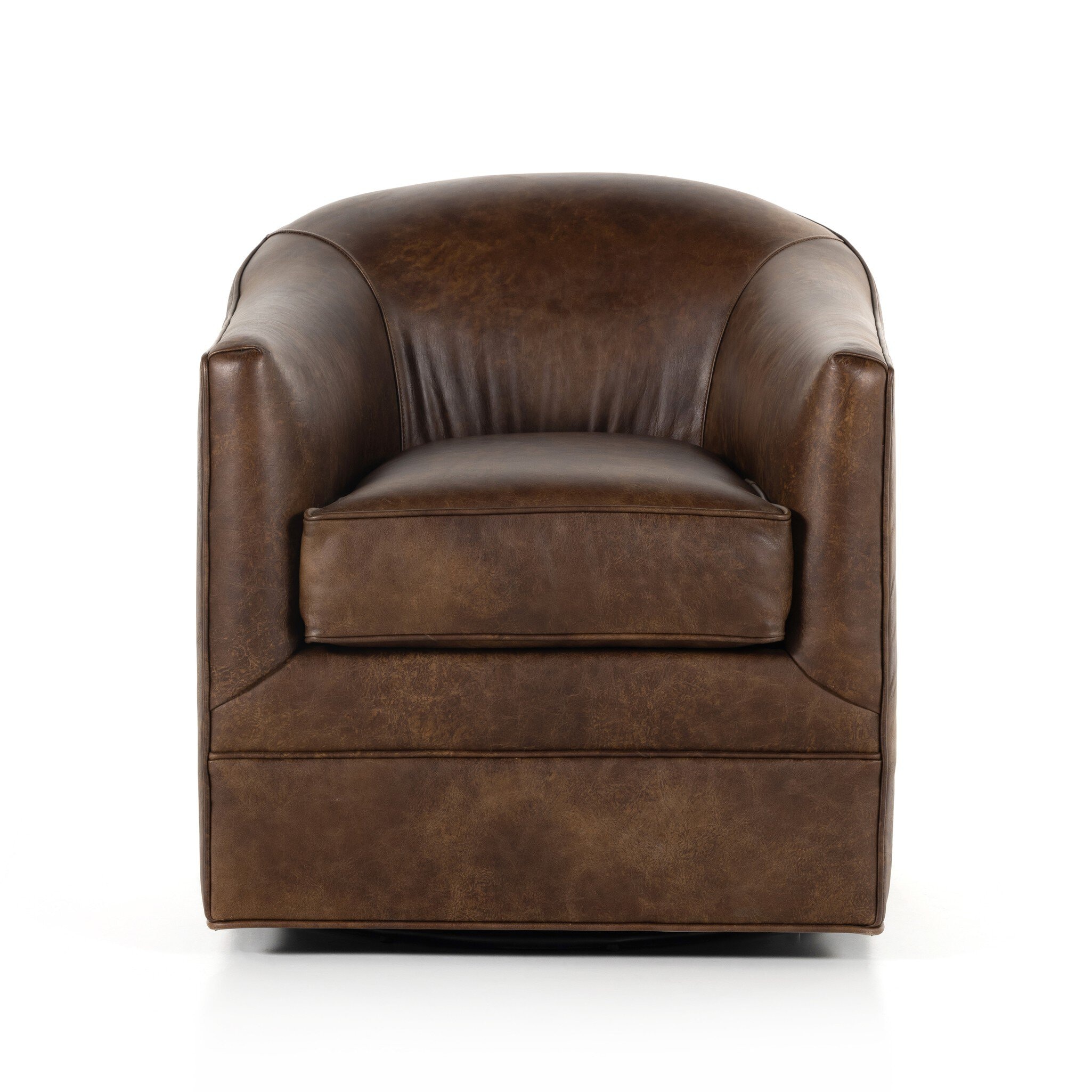 Four Hands Furniture Quinton Swivel Chair-Arvada Cigar 234930-004