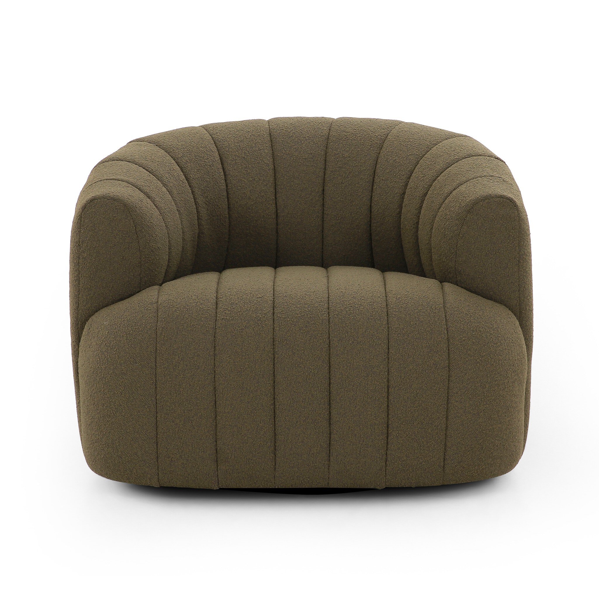Four Hands Furniture Elliana Swivel Chair-Fiqa Boucle Olive 235243-007
