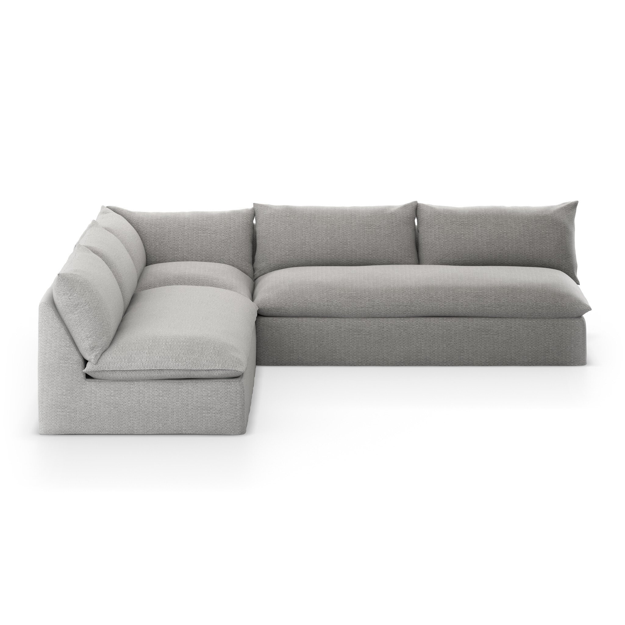 Four Hands Furniture Grant Outdoor 3 Piece Sectional -Faye Ash 235713-002