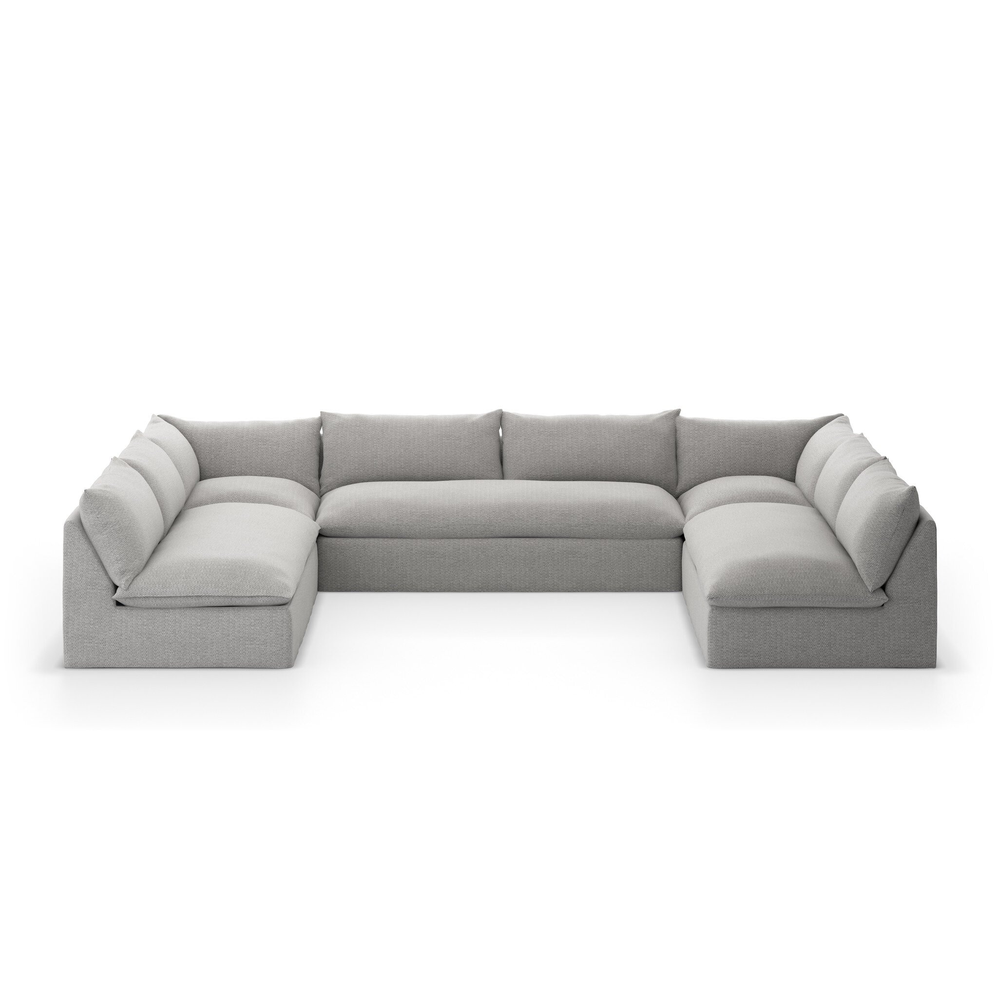 Four Hands Furniture Grant Outdoor 5 Piece Sectional -Faye Ash 235714-001