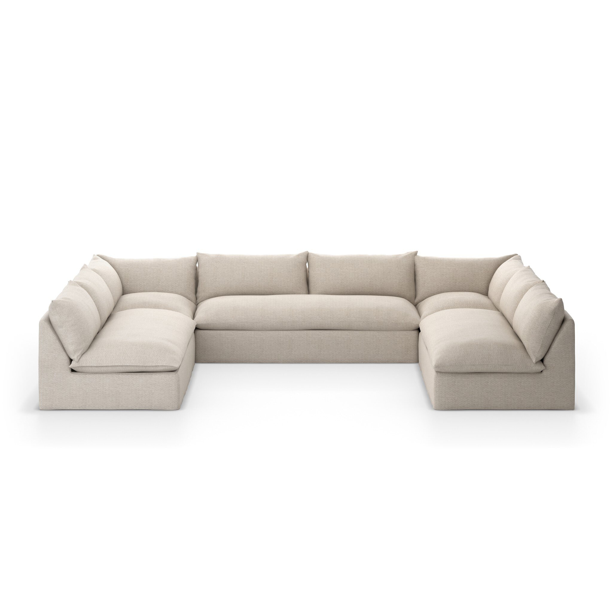 Four Hands Furniture Grant Outdoor 5 Piece Sectional -Faye Sand 235714-002