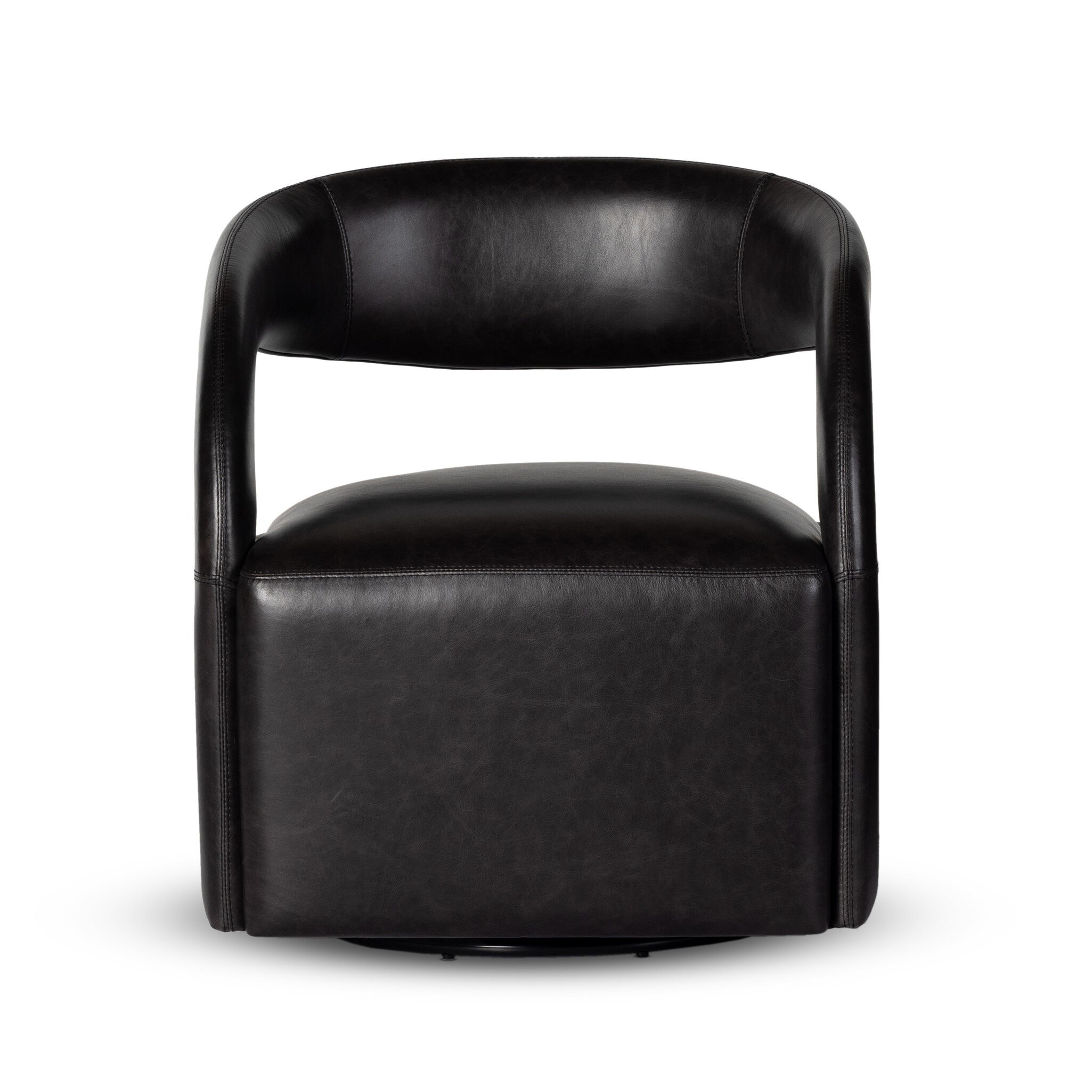 Four Hands Furniture Hawkins Swivel Chair-Sonoma Black 236091-003