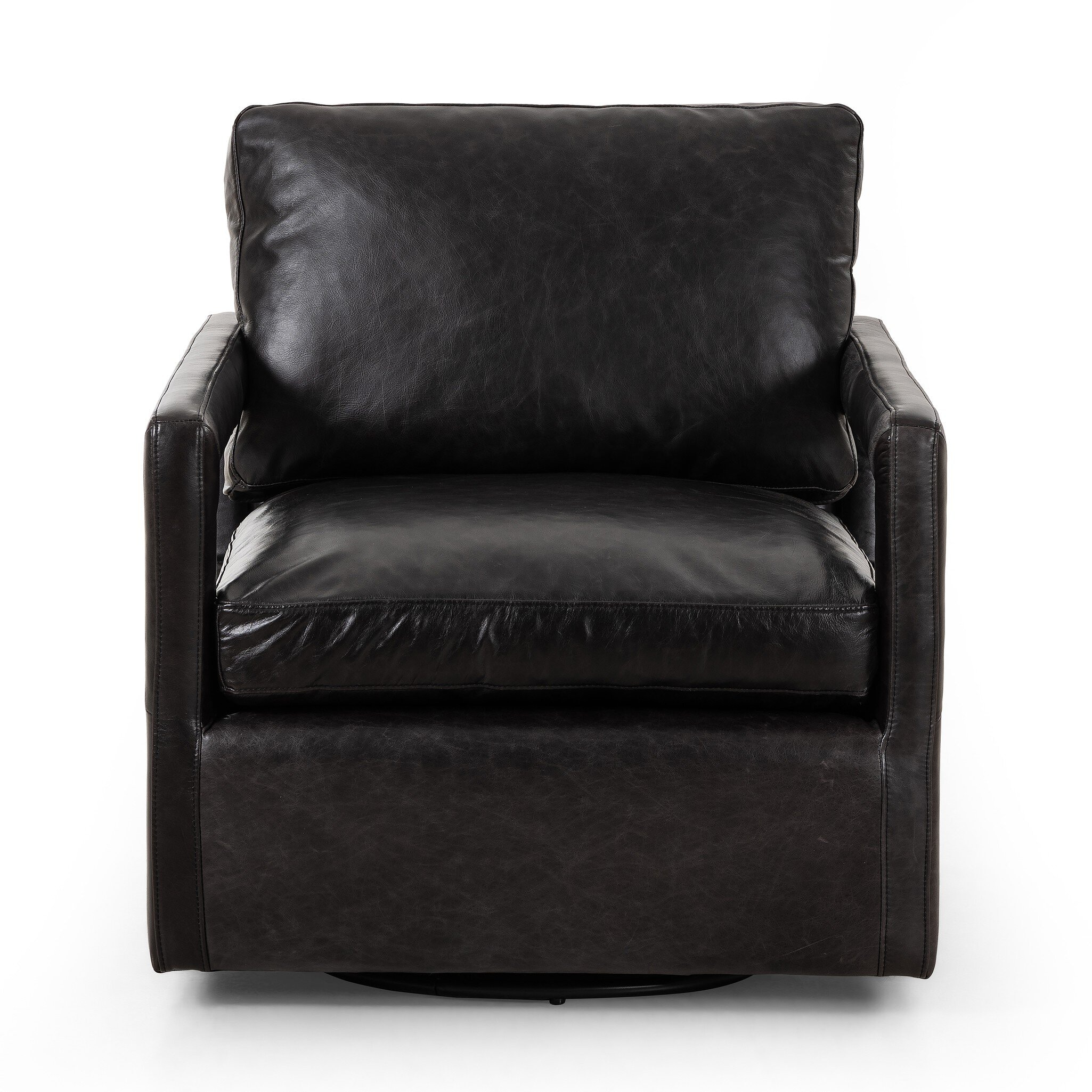 Four Hands Furniture Olson Swivel Chair-Sonoma Black 236092-003
