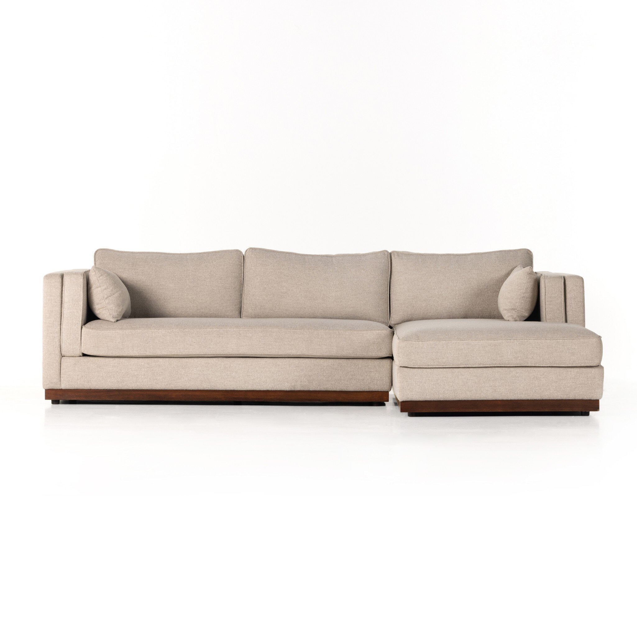 Four Hands Furniture Lawrence 2Piece Raf Sectional -Nova Taupe 236169-001