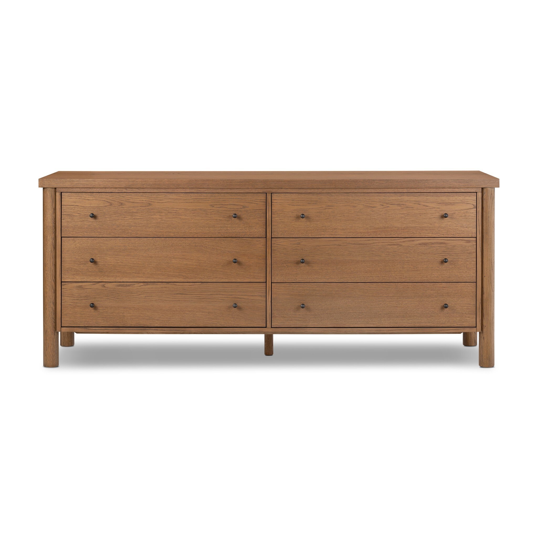 Four Hands Furniture Roark 6 Drawer Dresser-Amber Oak Veneer 236440-001