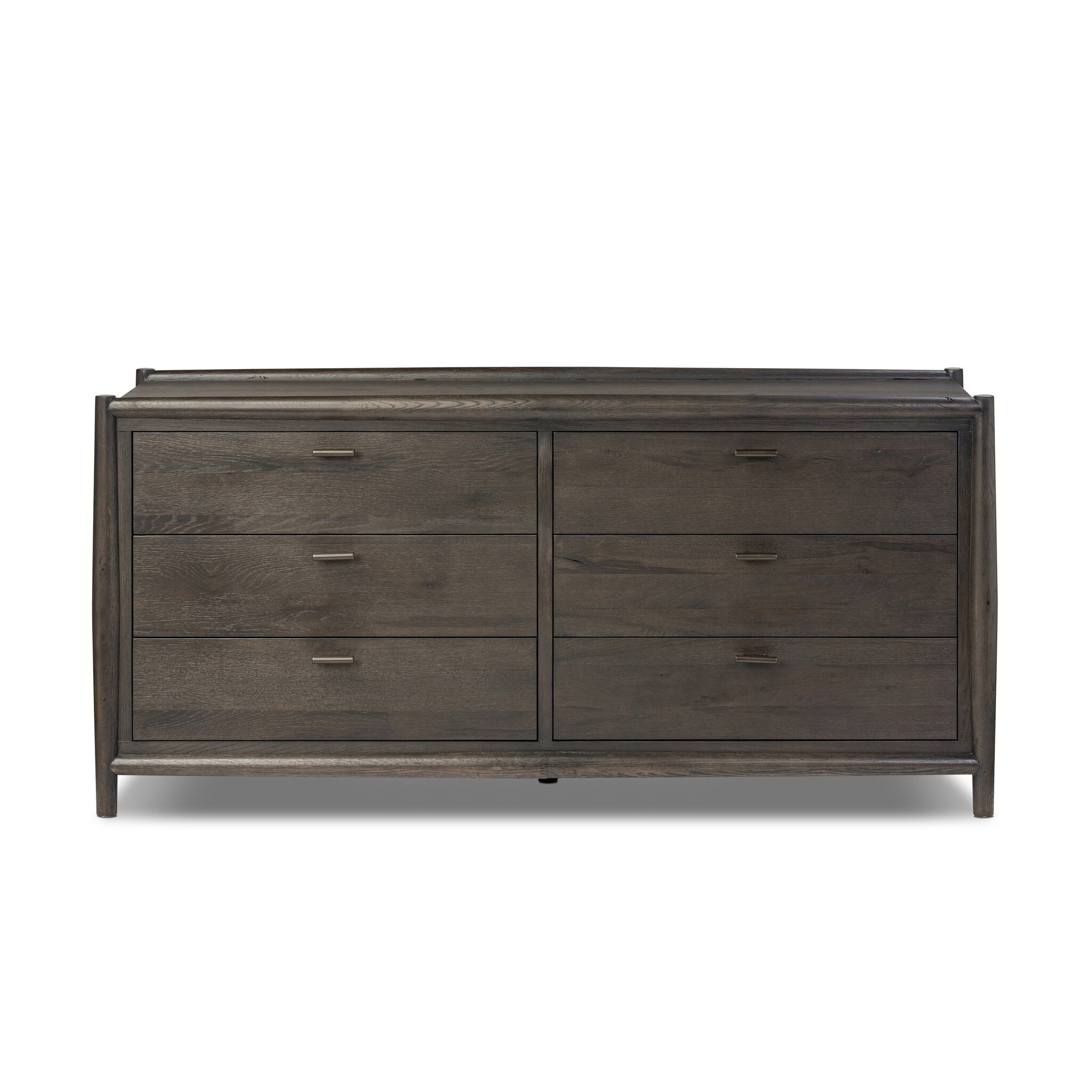 Four Hands Furniture Glenview 6 Drawer Dresser - Cracked Smoked Black Veneer 236472-002