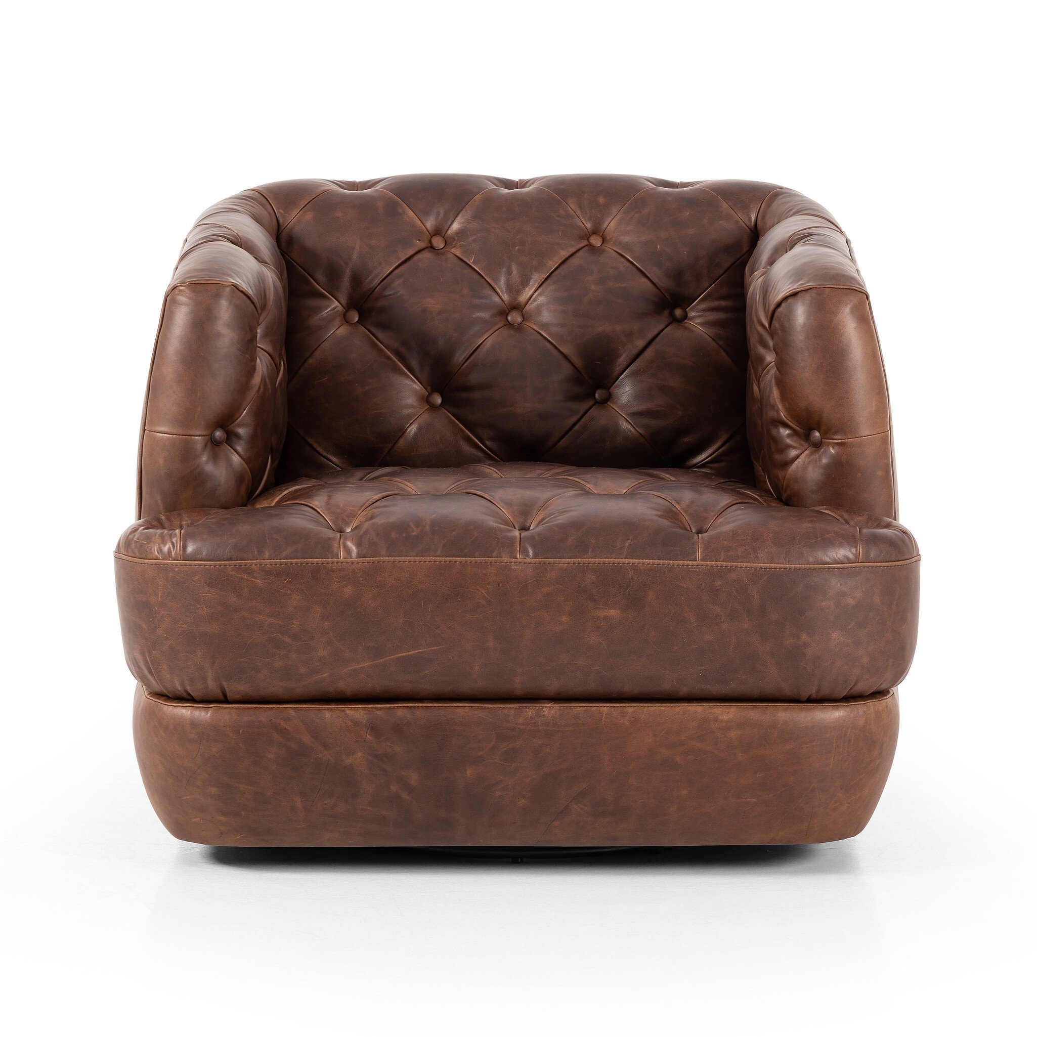 Four Hands Furniture Paul Swivel Chair-Raleigh Cigar 236761-002