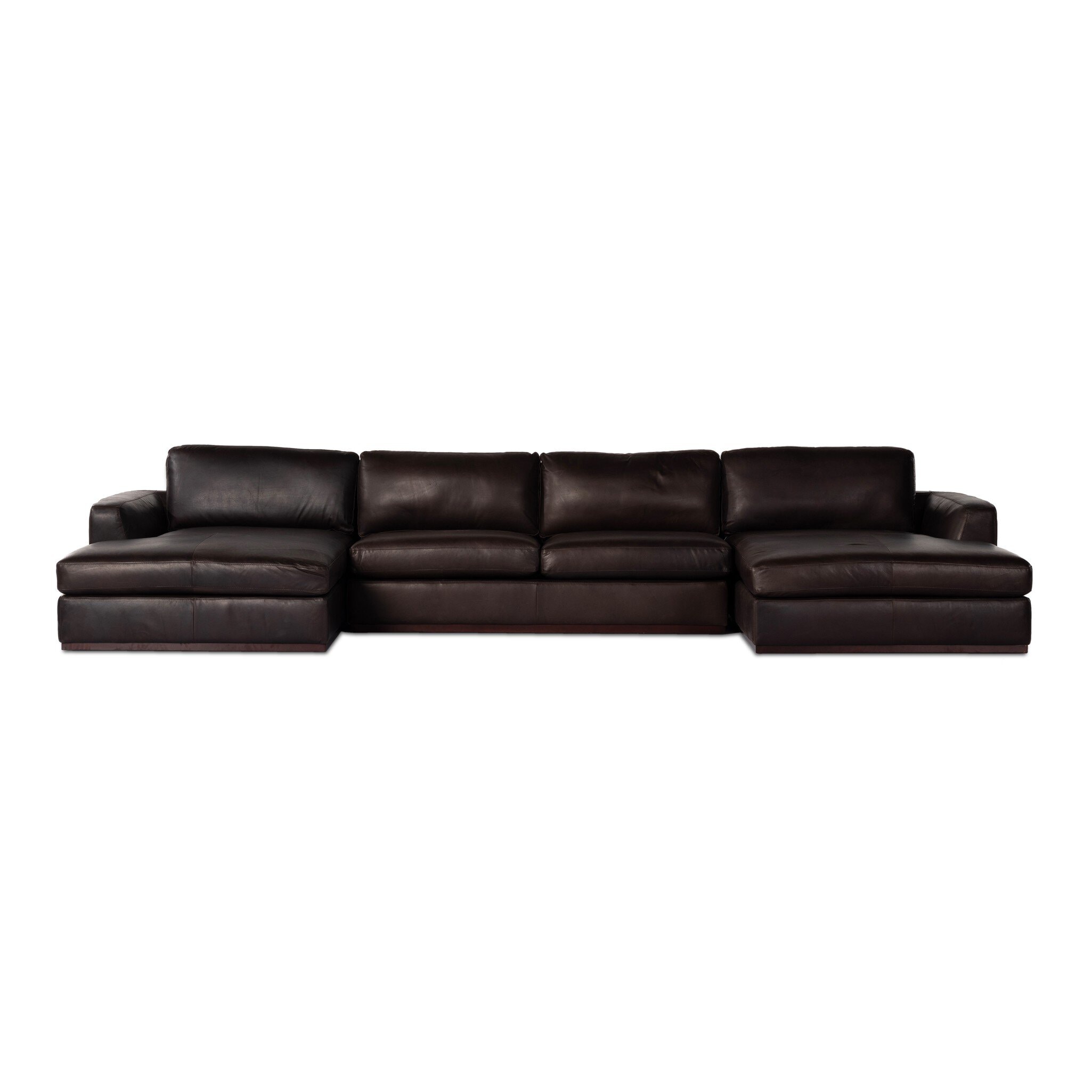 Four Hands Furniture Colt 3pc U Sectional-Heirloom Cigar 237311-005