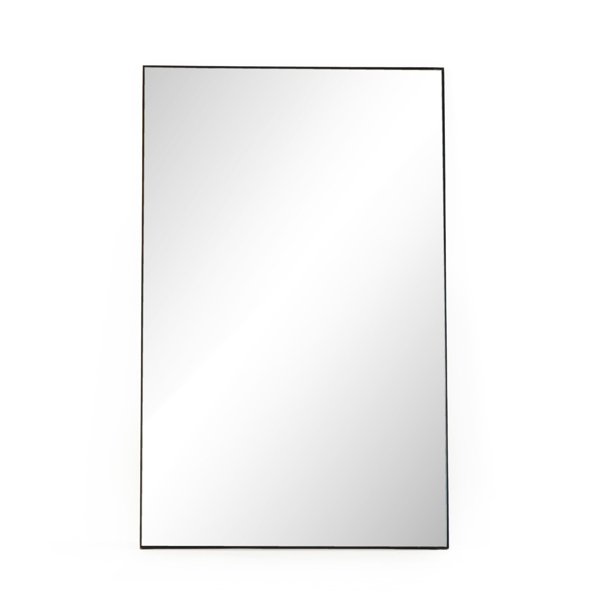 Four Hands Furniture Georgina Rectangle Floor Mirror-Matt Black 237386-002