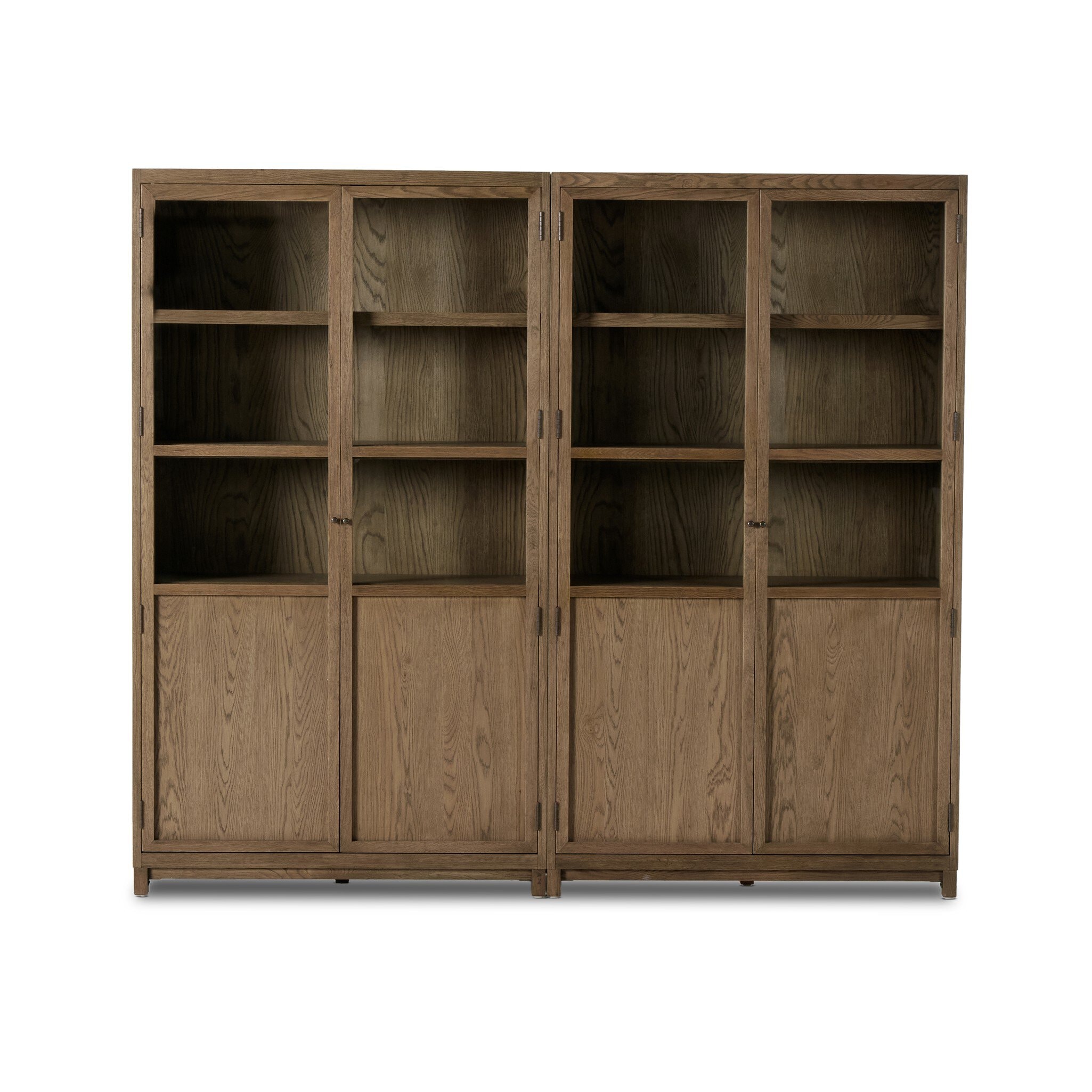 Four Hands Furniture Millie Panel & Glass Door Double Cabinet-Solid 237536-002
