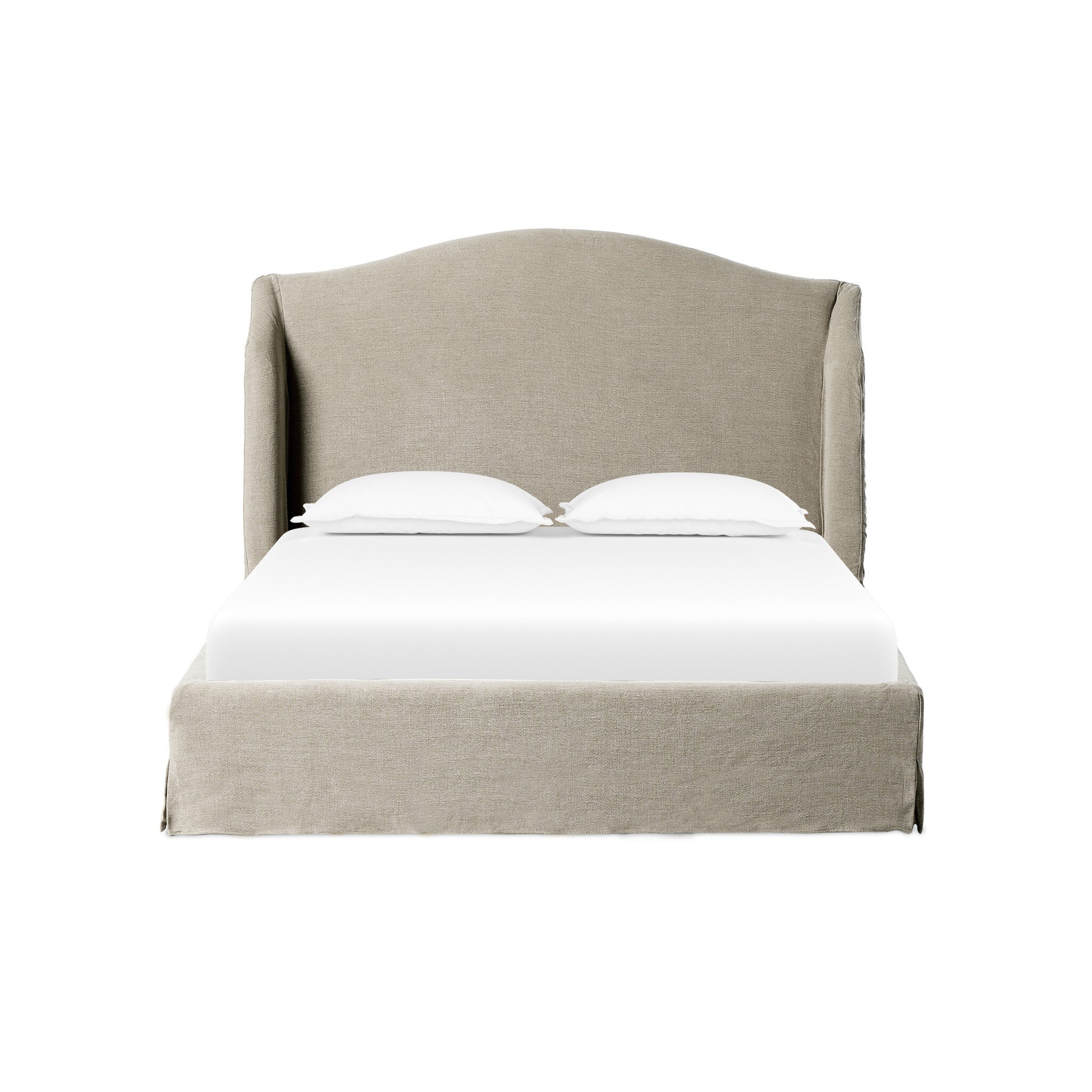 Four Hands Furniture Meryl Queen Slipcover Bed - Broadway Stone 238122-003