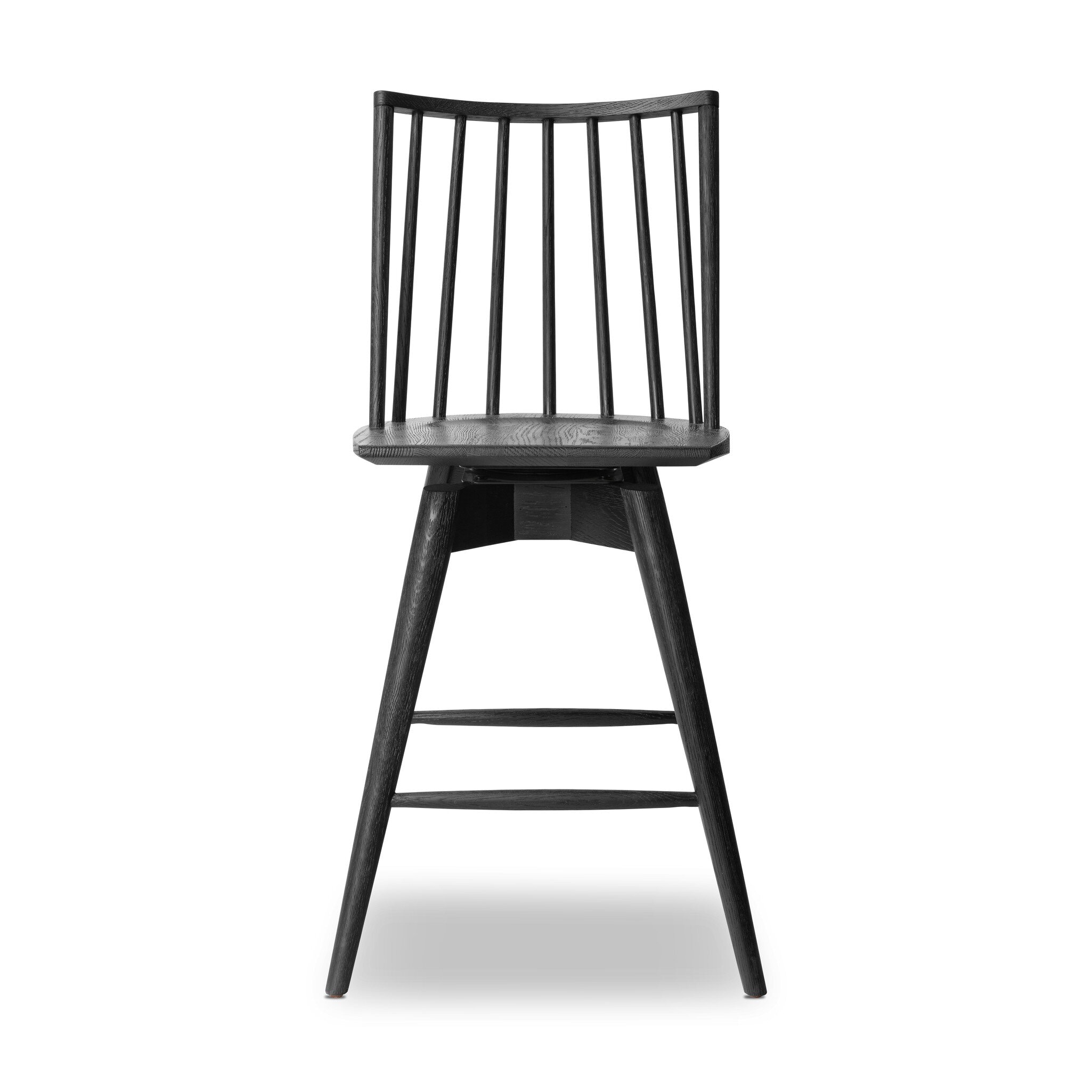 Four Hands Furniture Lewis Swivel Bar + Counter Stool - Black Oak 238328-002