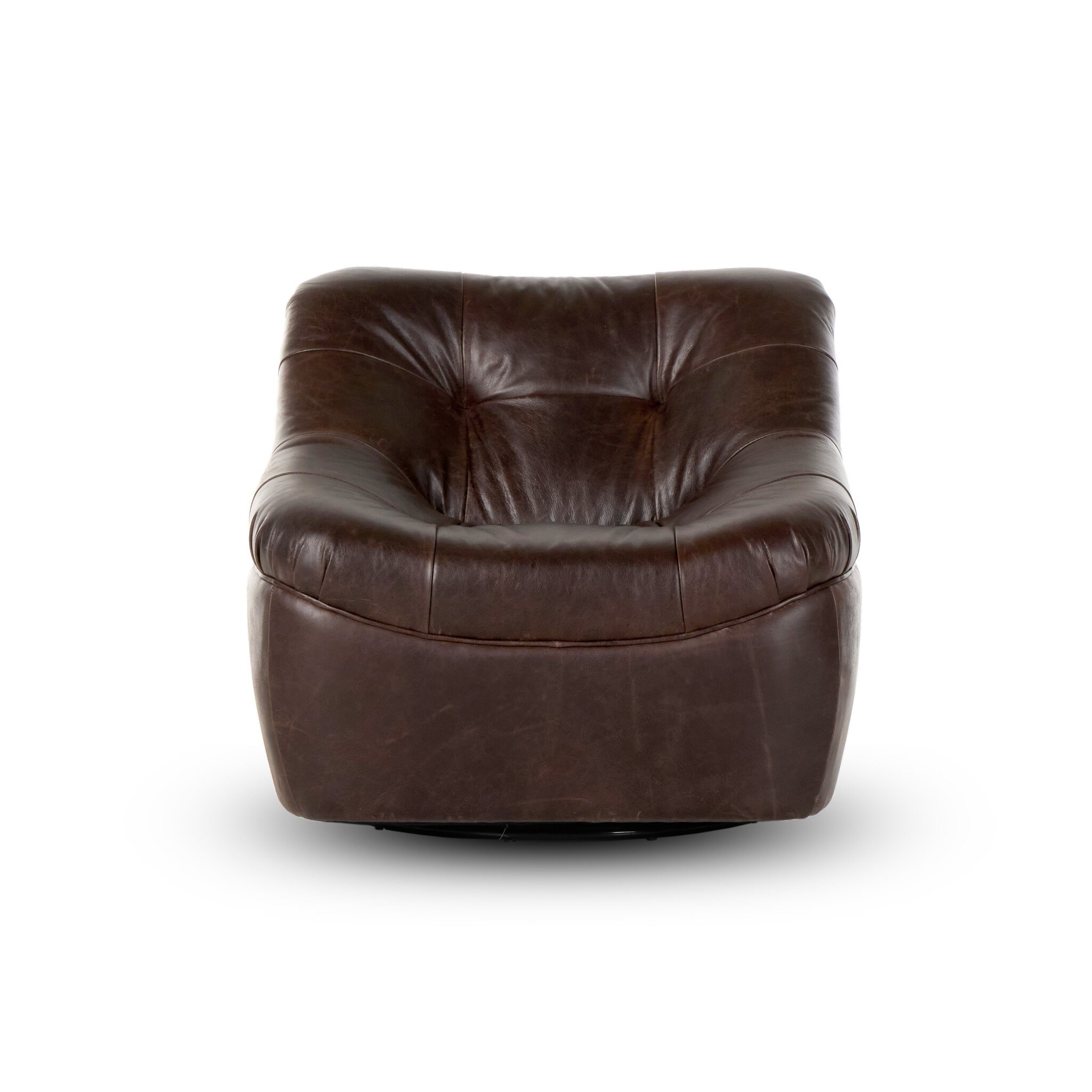 Four Hands Furniture Farley Swivel Chair-Conroe Cigar 238403-001