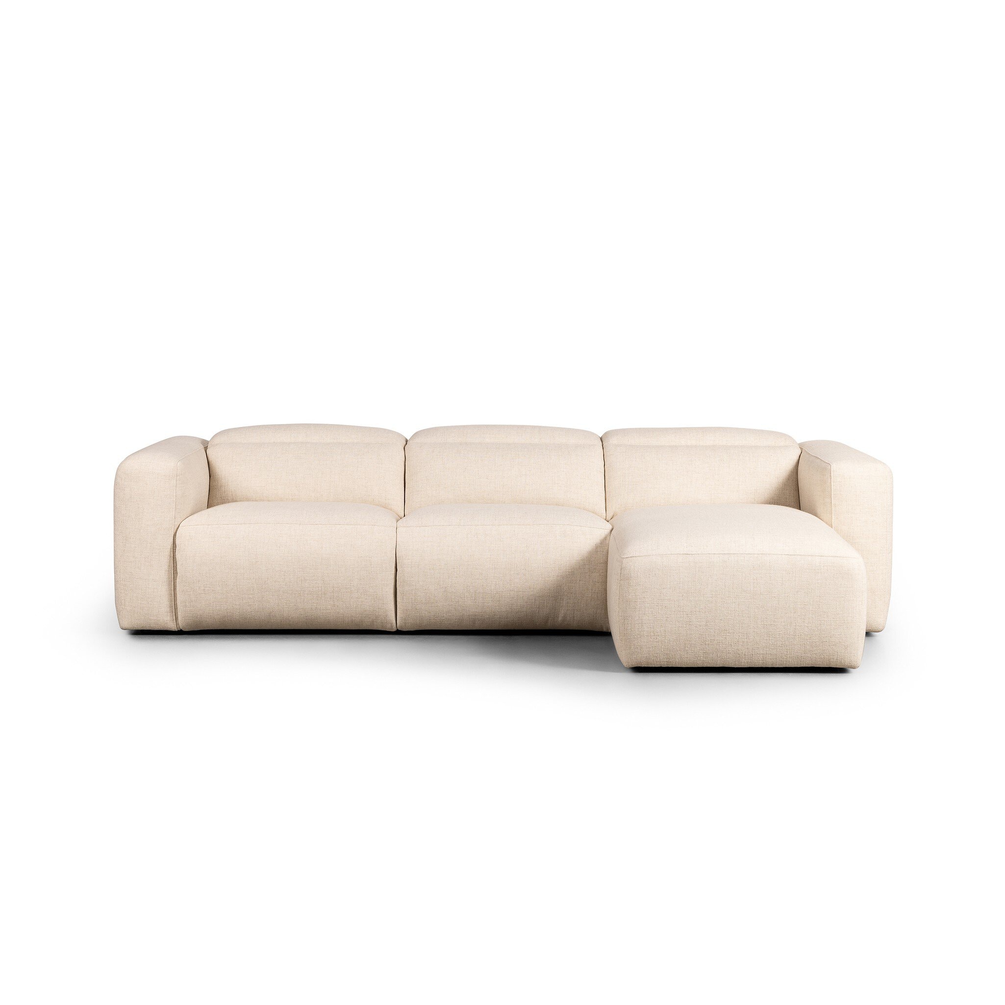 Four Hands Furniture Radley Power Recliner 3-Piece Sectional with Chaise - Antigo Natural 238969-001