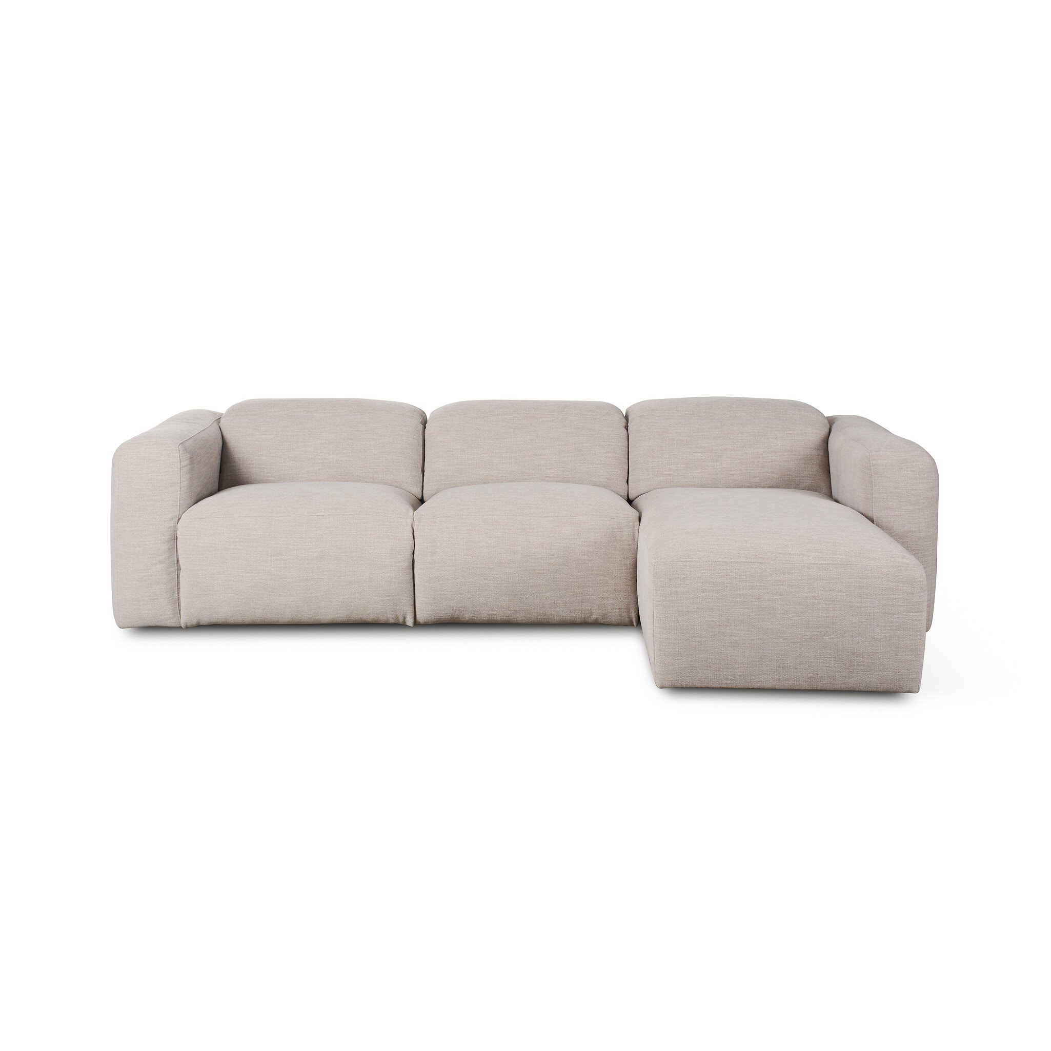 Four Hands Furniture Radley Power Recliner 3-Piece Sectional W/ Chaise - Laken Stone 238969-003