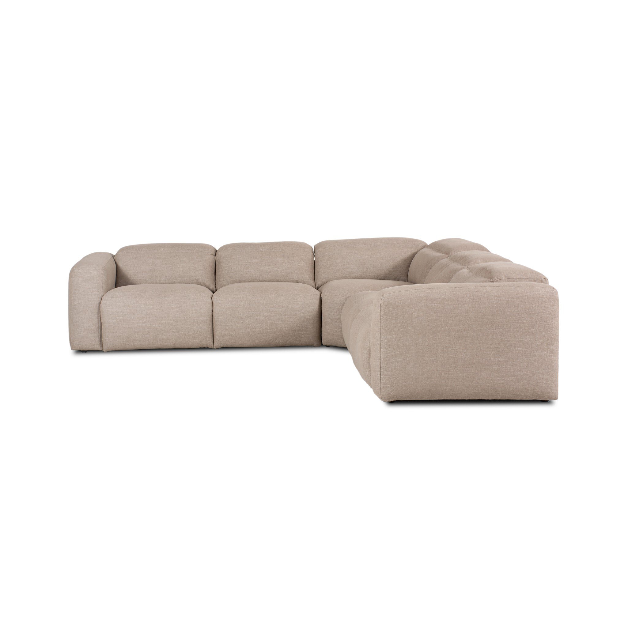 Four Hands Furniture Radley Power Recliner 5-Piece Sectional - Crypton Nomad Taupe 238971-004