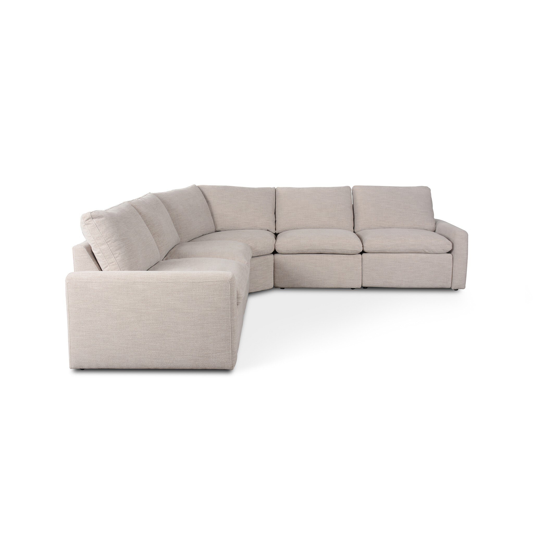 Four Hands Furniture Tillery Power Recliner 5-Piece Sectional - Laken Stone 238976-003