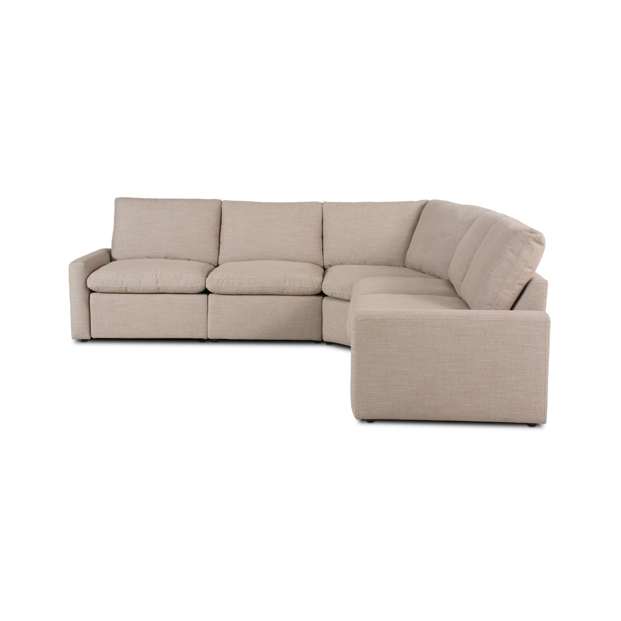 Four Hands Furniture Tillery Power Recliner 5-Piece Sectional - Crypton Nomad Taupe 238976-004