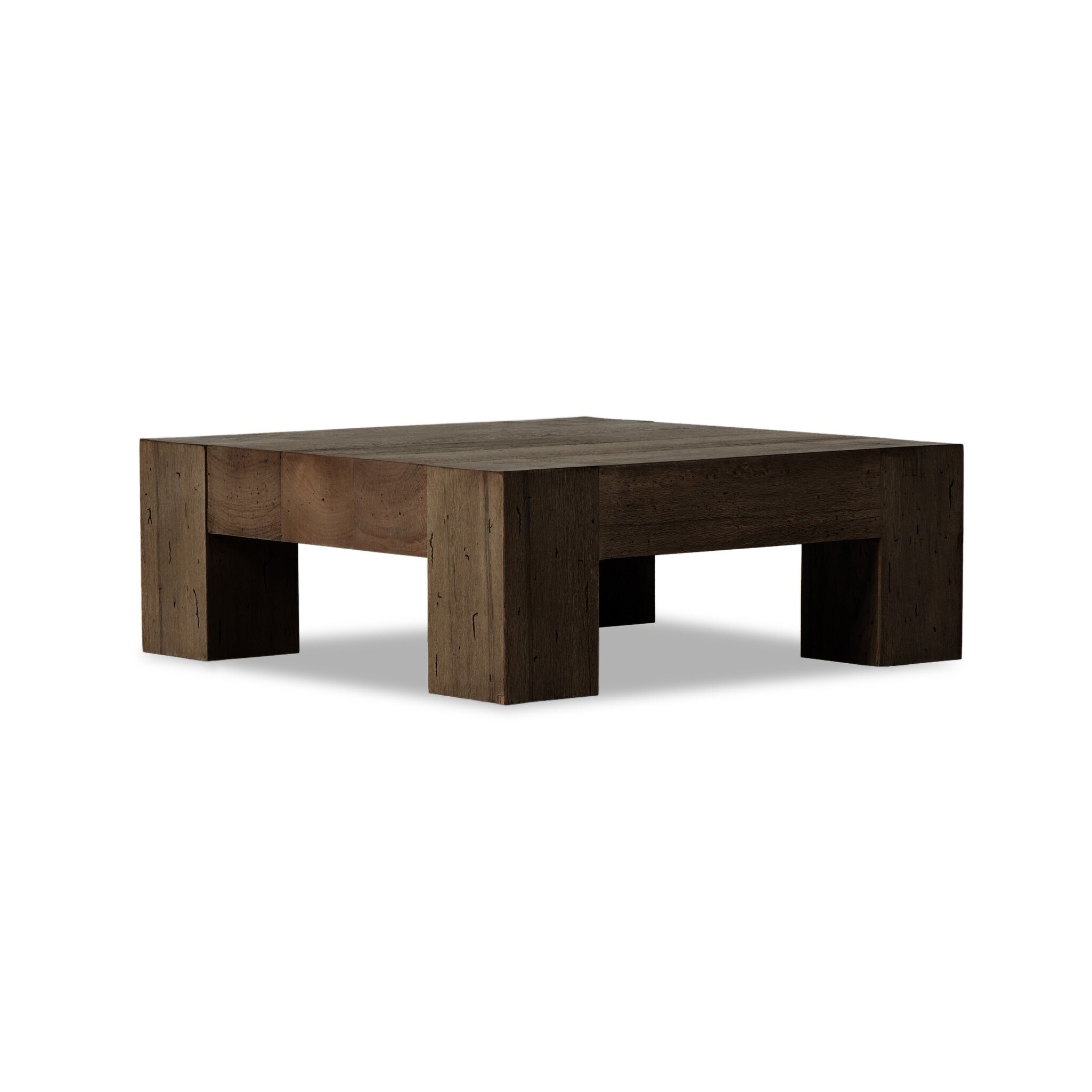 Four Hands Furniture Abaso Sml Square Coffee Table-Ebn Rstic 239394-002