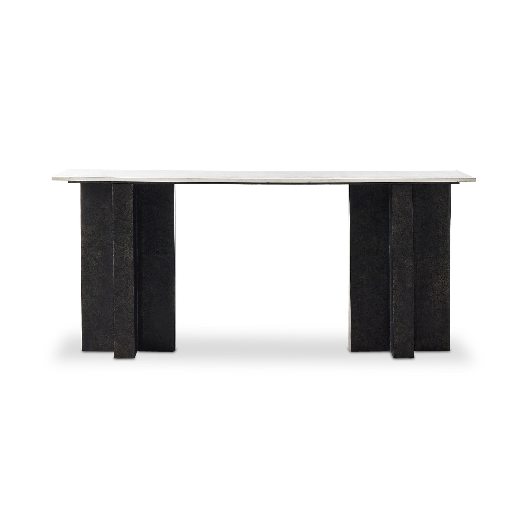 Four Hands Furniture Terrell Large Console Table - Polished White Marble 239404-001