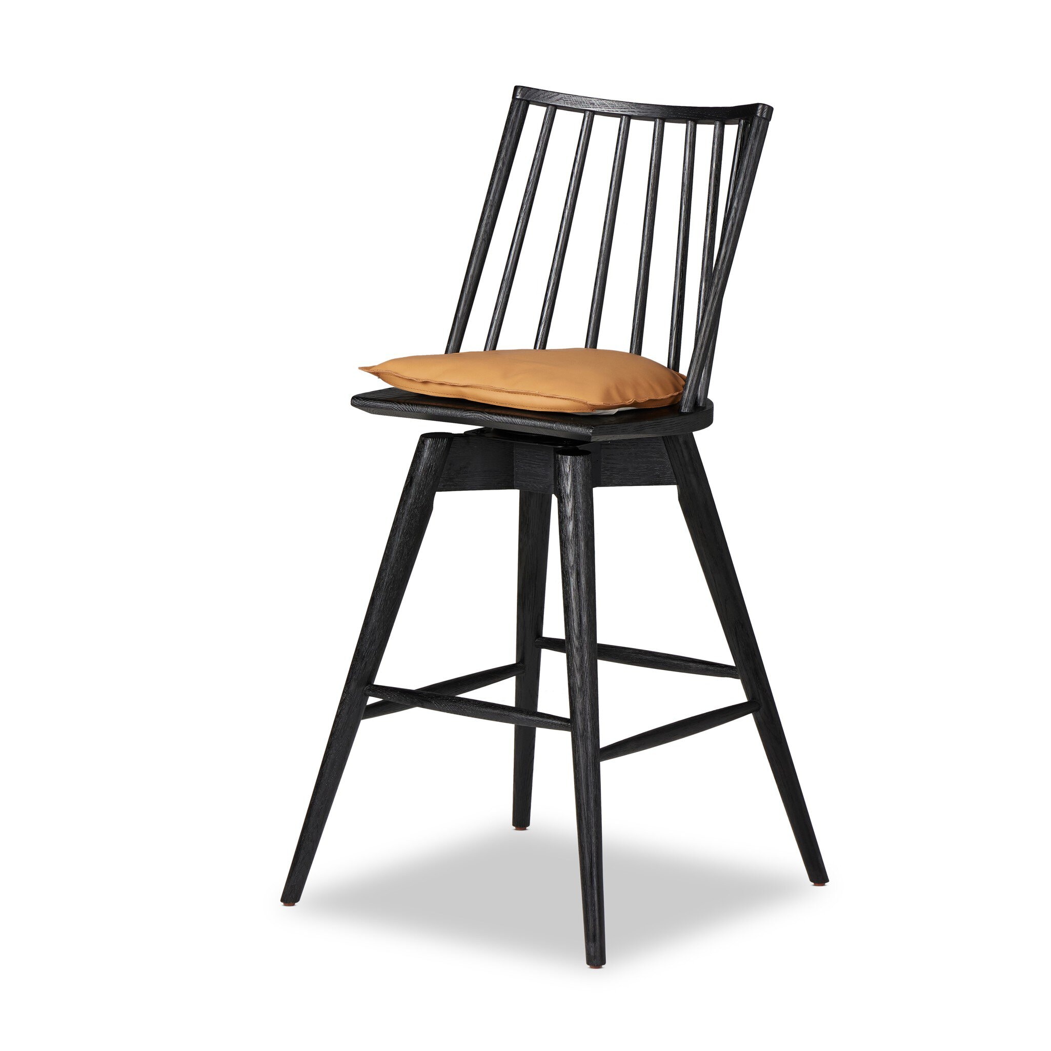 Four Hands Furniture Lewis Swivel Bar + Counter Stool - Whiskey Saddle 240947-003