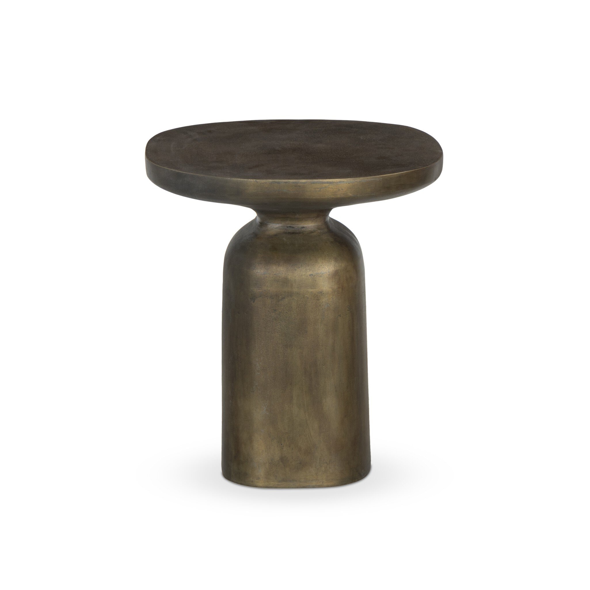 Four Hands Furniture Odessa End Table - Textured Aged Brass 241387-003