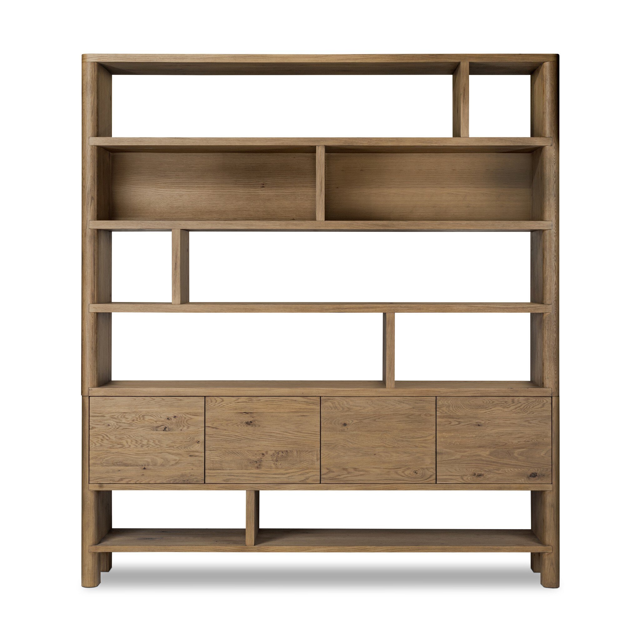 Four Hands Furniture Noeline Wide Bookcase - Worn Oak 241490-002