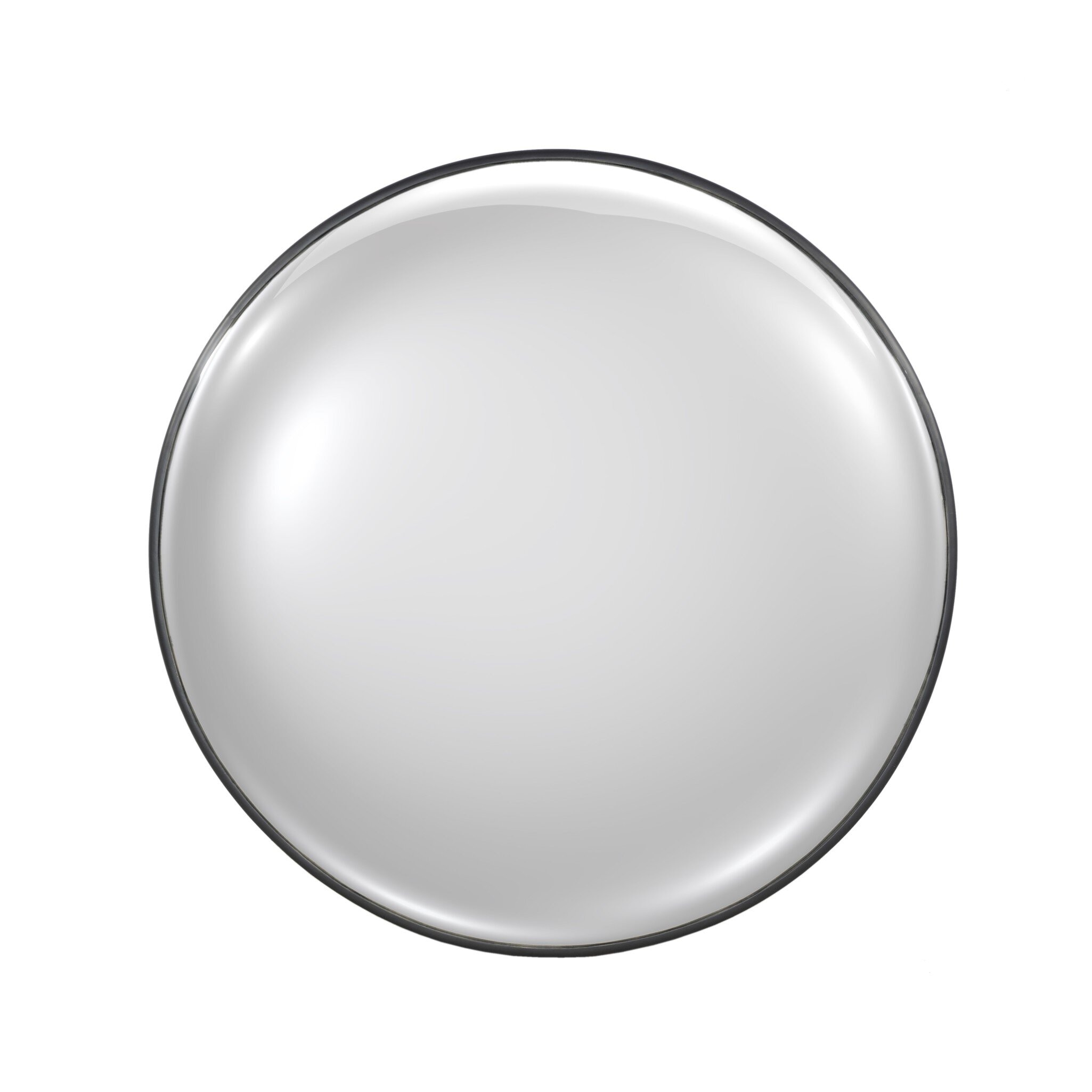 Four Hands Furniture Convex Wall Mirror - Iron Matte Black 241601-001