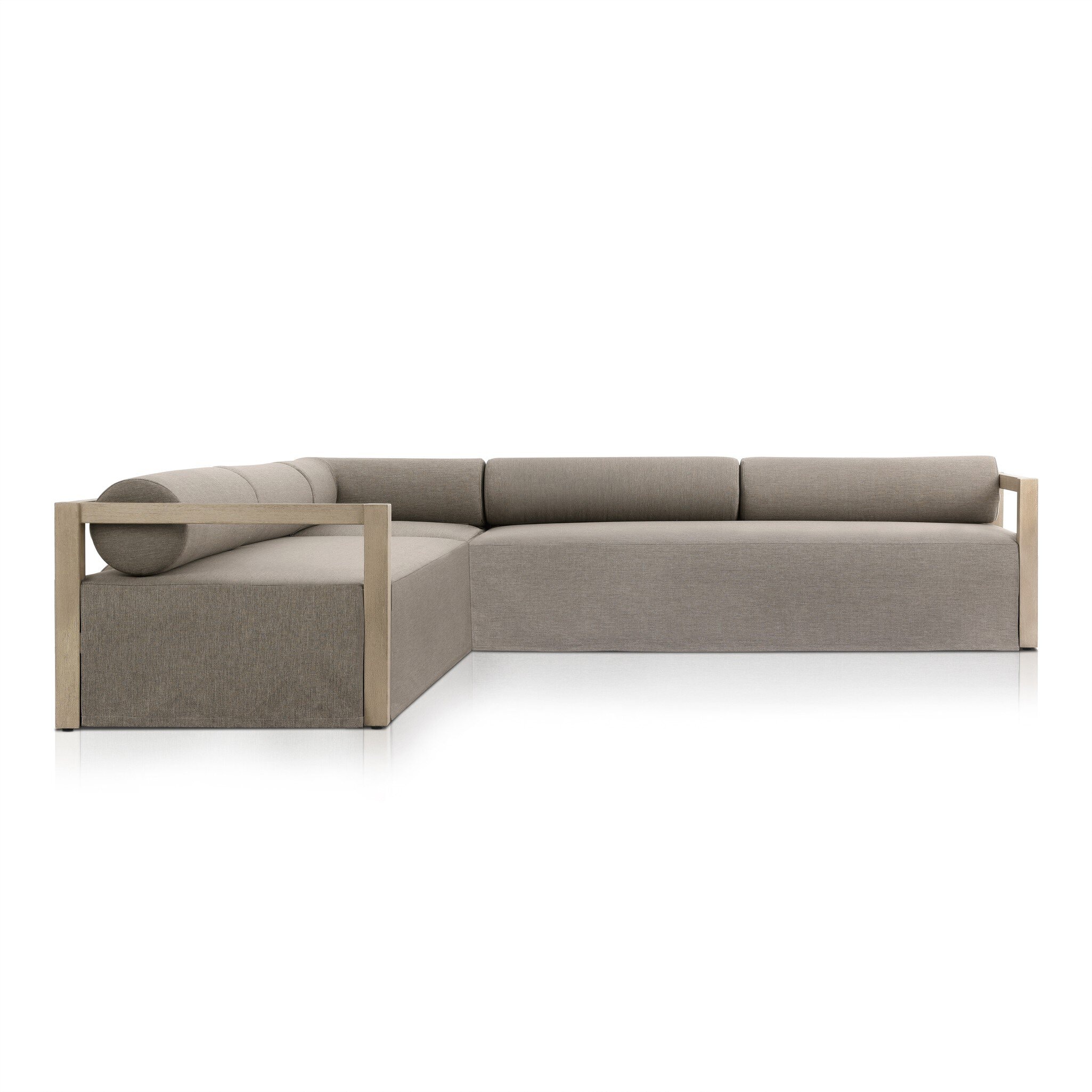 Four Hands Furniture Laskin Outdoor 3pc Sectional -Washed Brwn-Fsc 242078-001