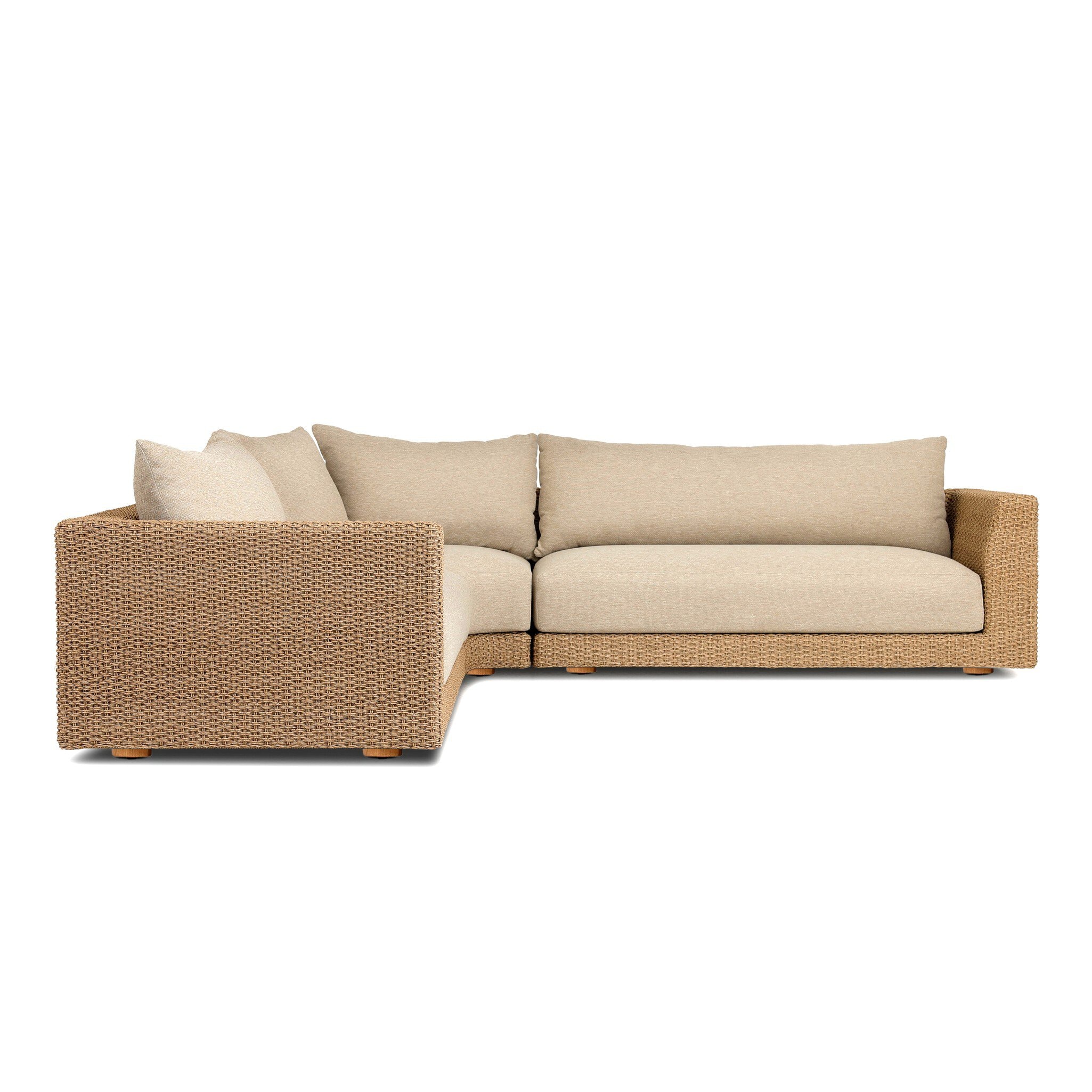 Four Hands Furniture Sylvan Outdoor 3Pc Sectional - Casa Cream 242082-001