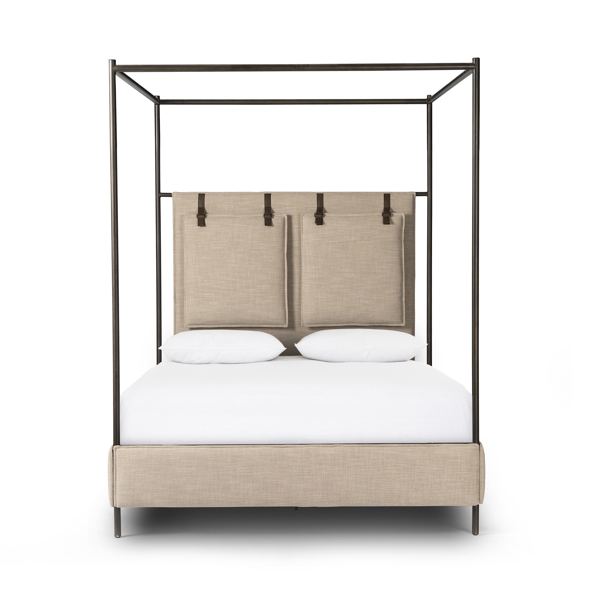Four Hands Furniture Leigh King Canopy Bed - Palm Ecru 242961-002