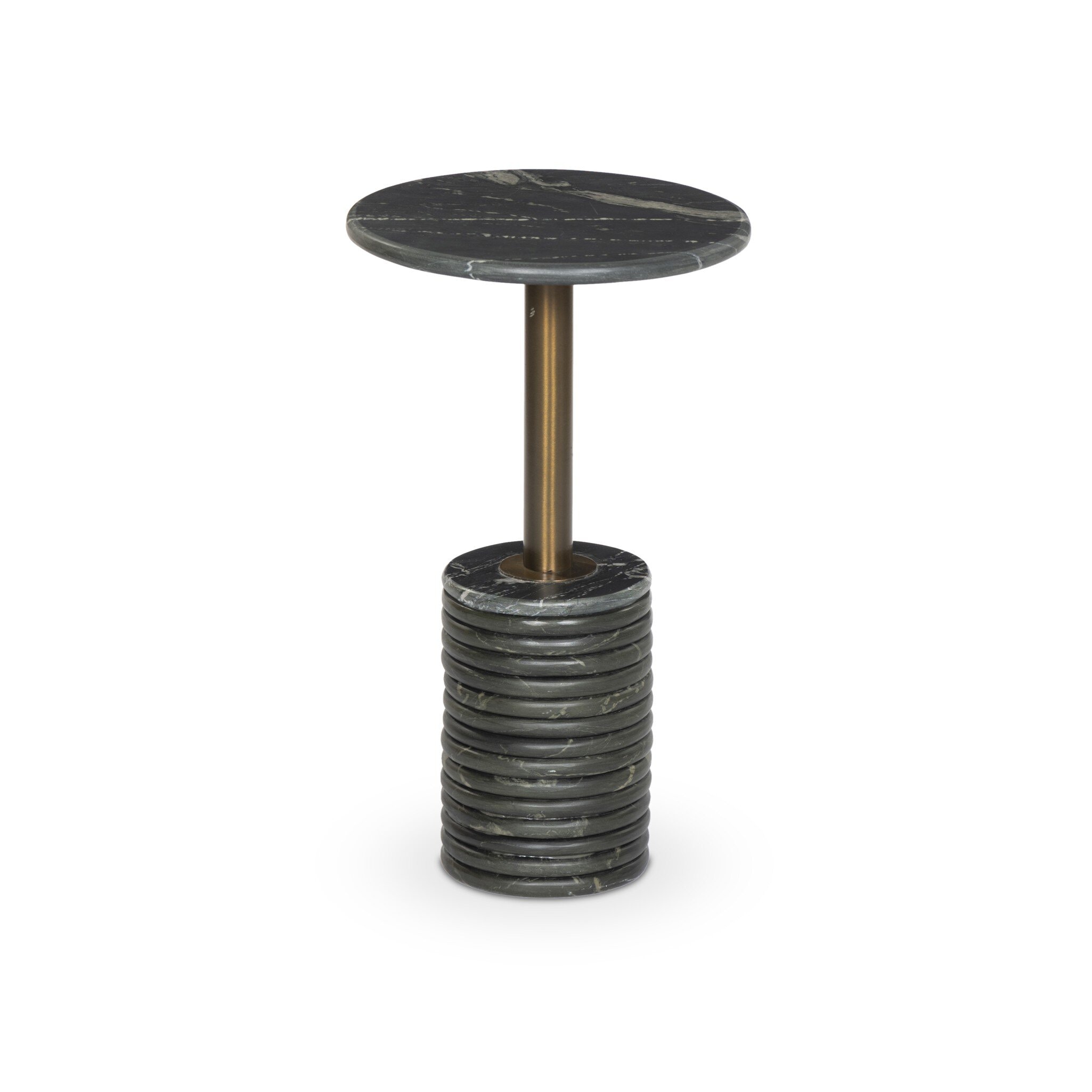 Four Hands Furniture Reeves End Table - Black Marble 243542-002