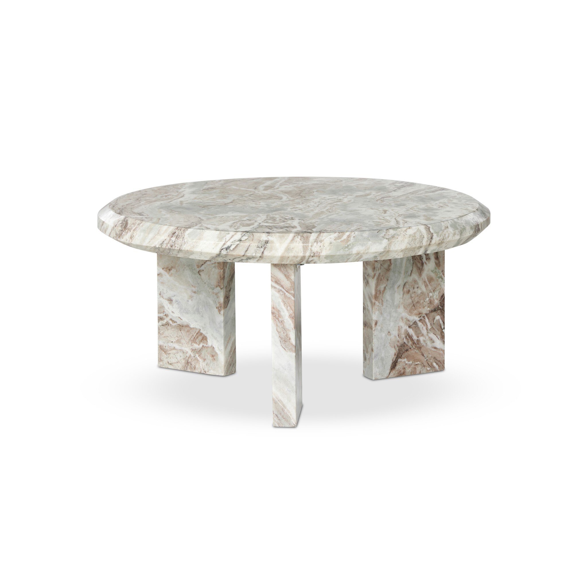Four Hands Furniture Dakota Nesting Coffee Table - Creamy Taupe Marble Solid 243760-001