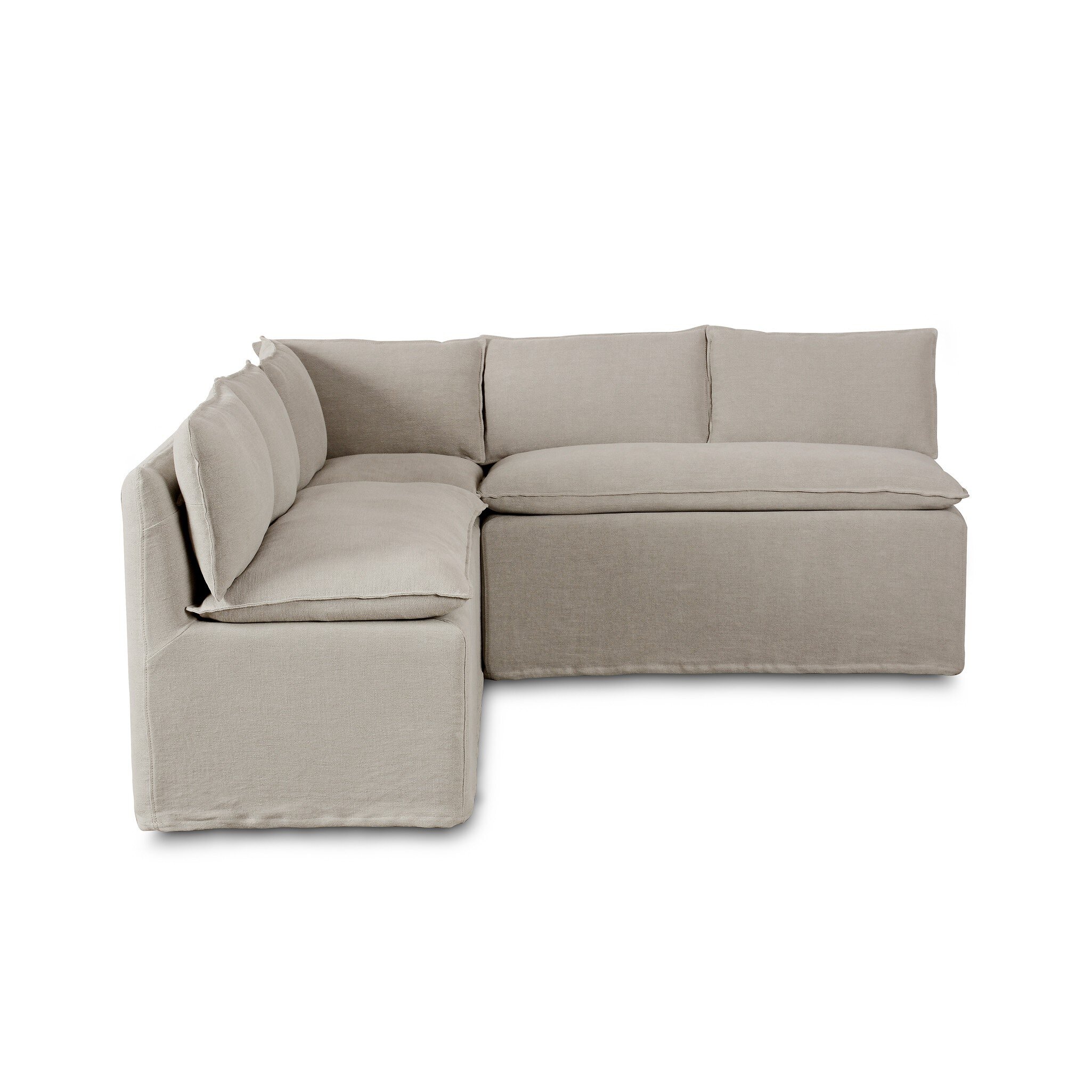 Four Hands Furniture Build Your Own: Andre Slipcover Dining Banquette - Broadway Stone 245484-001